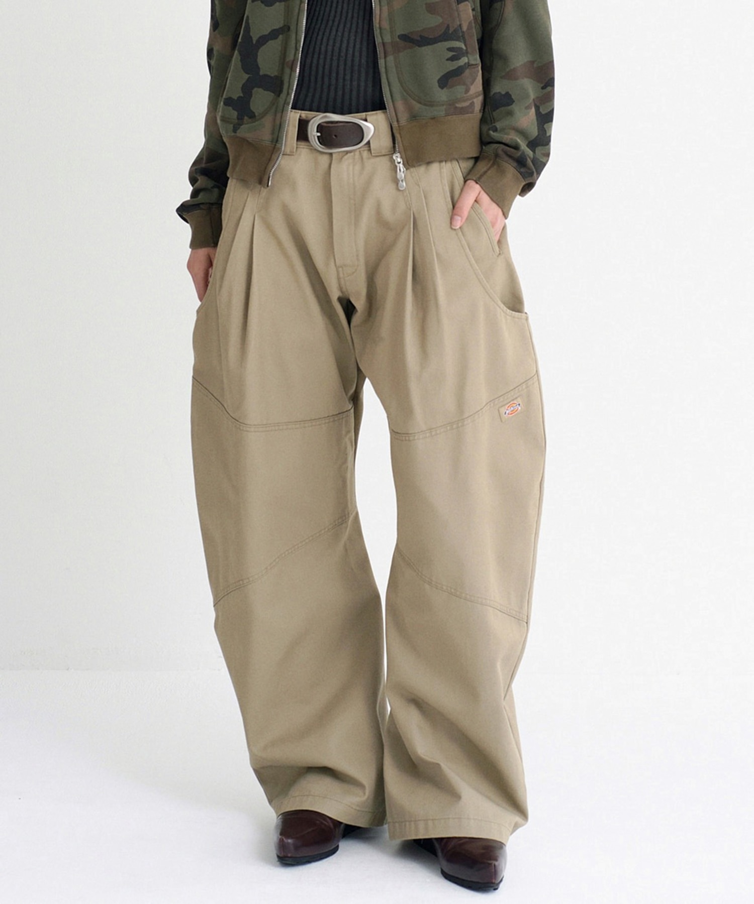 Dickies×NVRFRGT DOUBLE KNEE CURVED LEG UTILITY WORK PANTS NVRFRGT