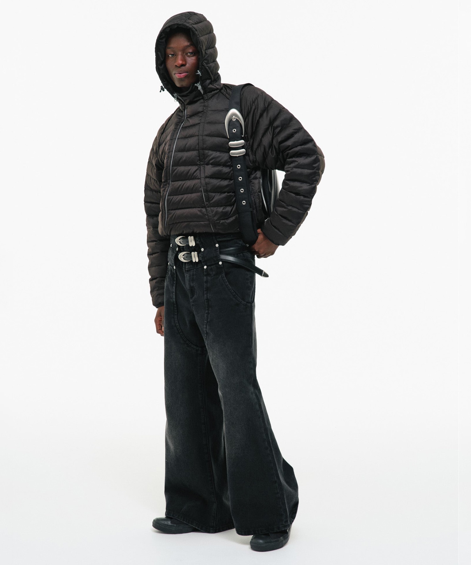 LAYERED WAIST FLARE DENIM GOAT ESSENCE