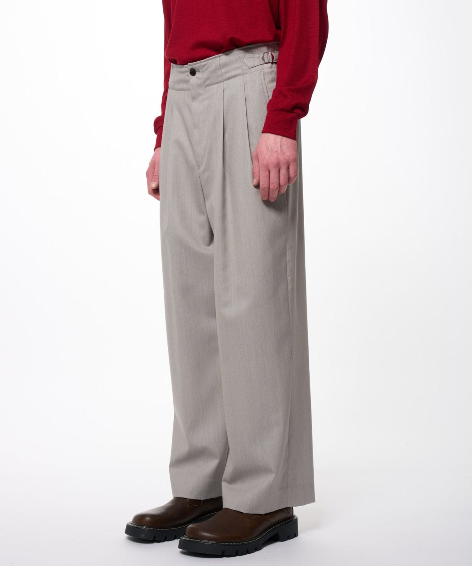 DOUBLE PLEATED MILITARY TROUSERS MARKAWARE/marka