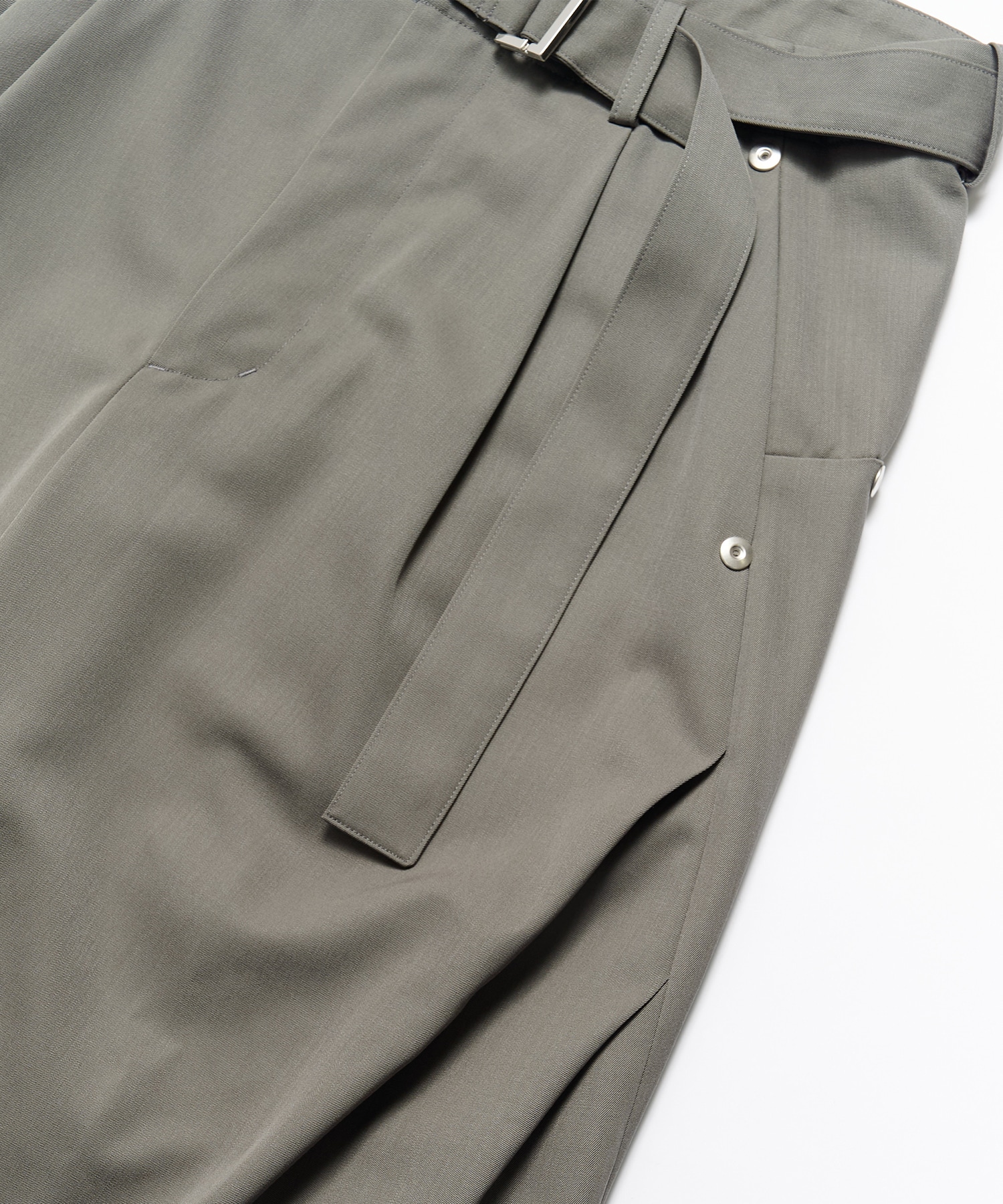 curve leg trousers belted CONZ