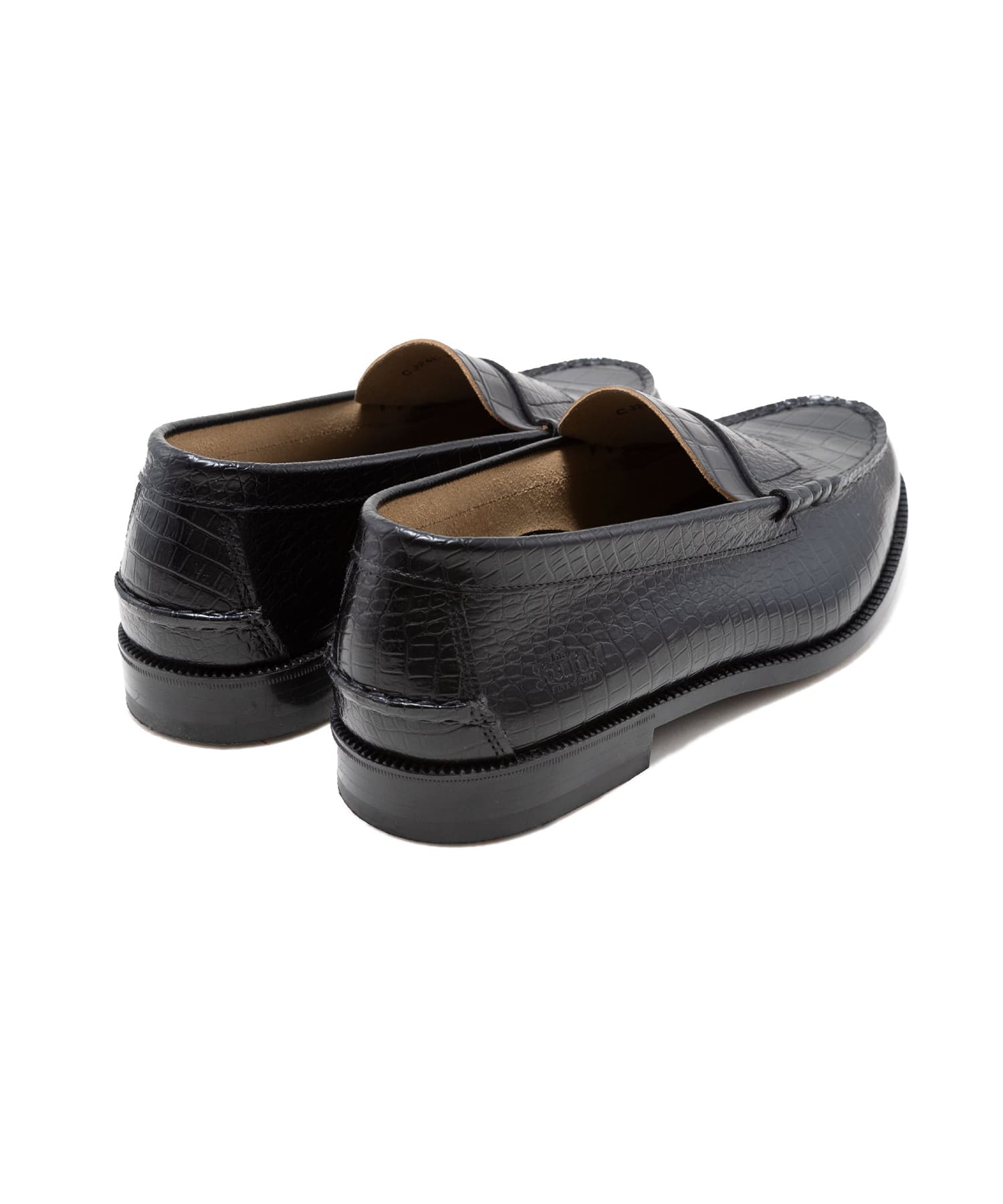 EMBOSSED LOAFERS BLACK CROCODILE COMBI The Kenford FINESHOES