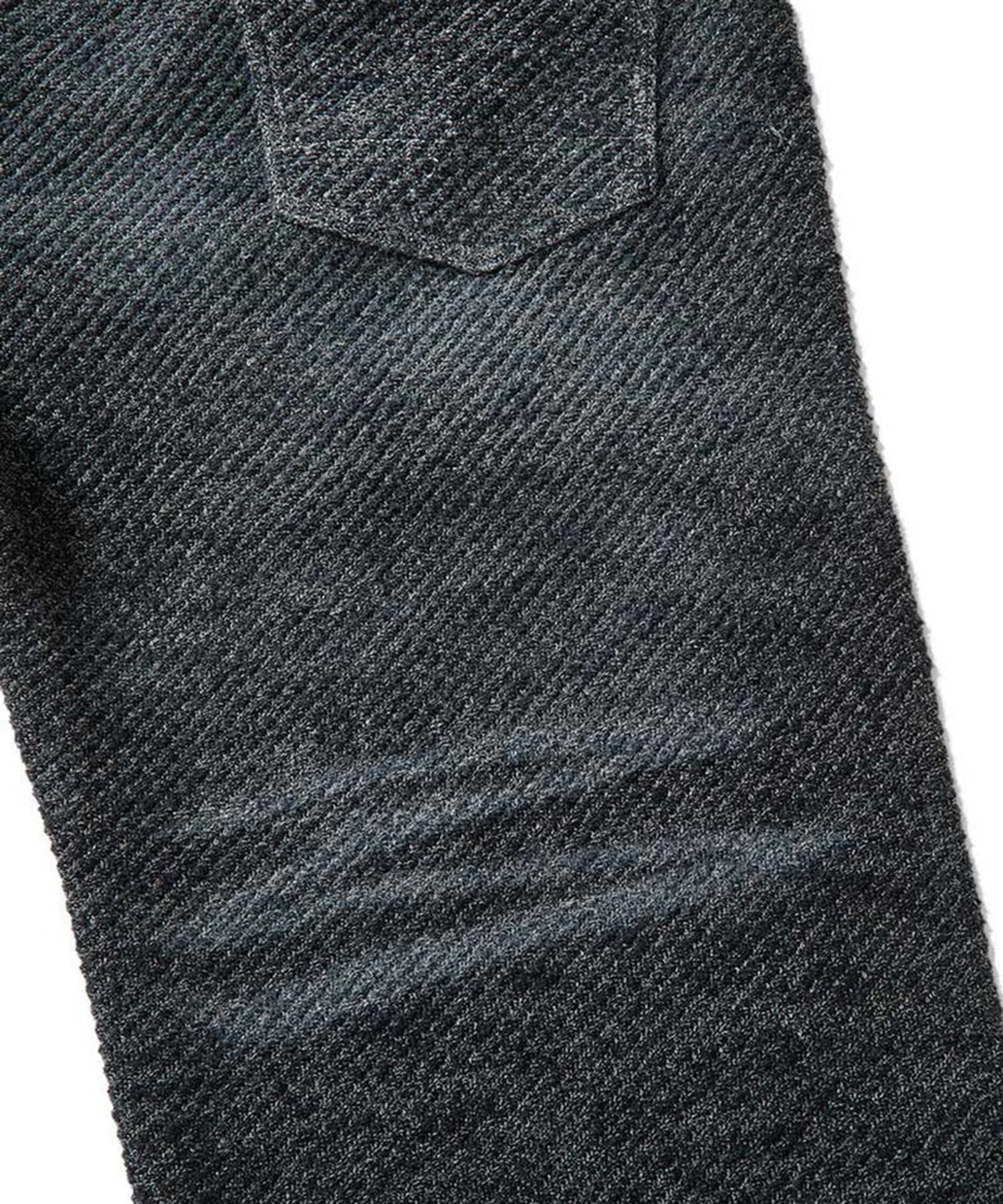 Hard Damaged Double Knee Black Denim Knit Pants gim context