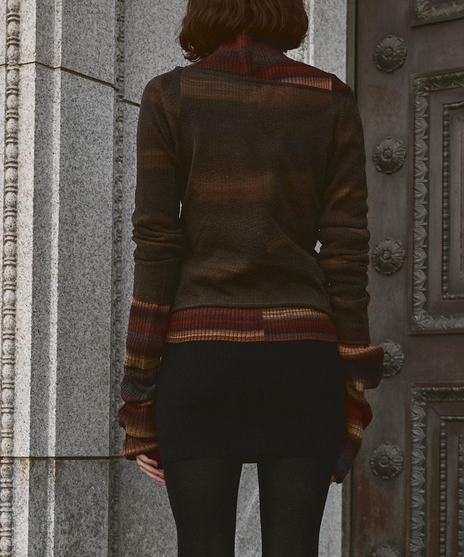 GRADATION LONG LONG SLEEVE PULLOVER A CCORDION