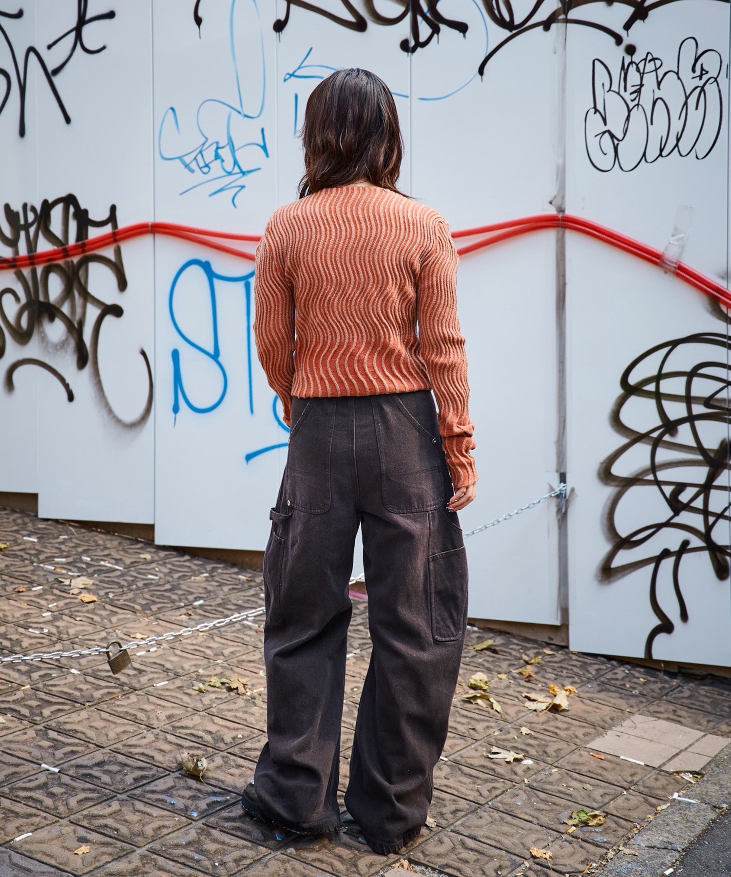 DOUBLE KNEE CURVED LEG JEANS CONZ