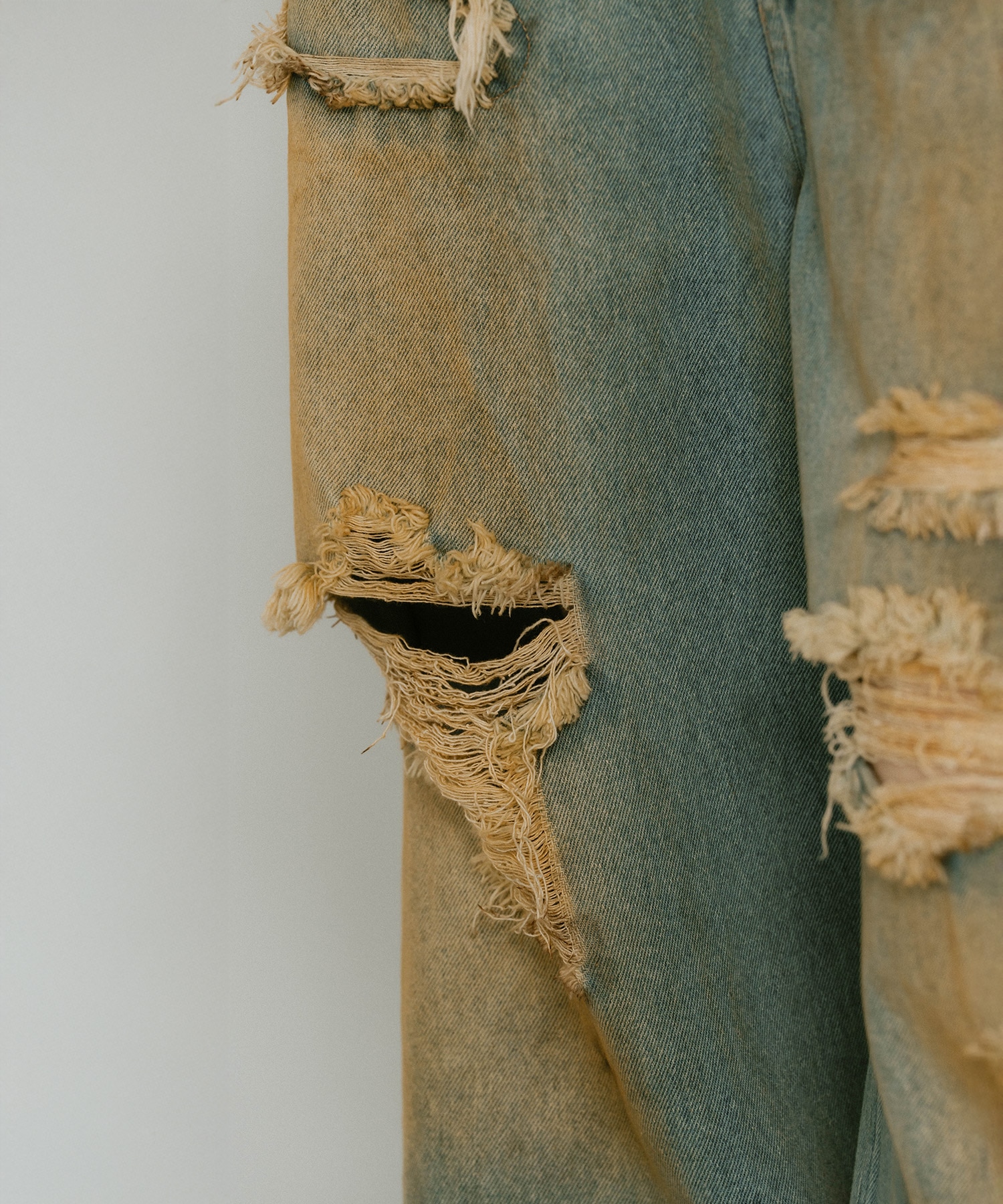 damage denim pants(unisex) Knuth Marf
