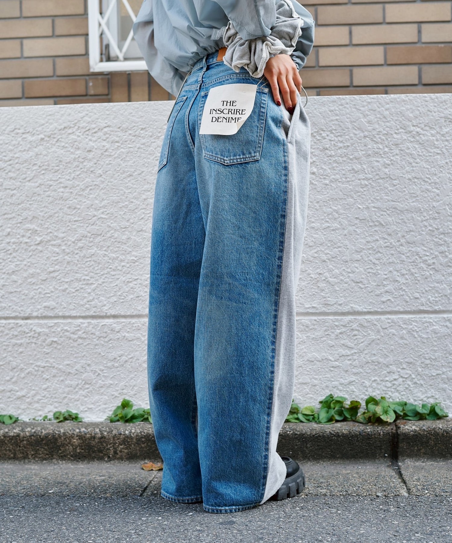 Hybride Sweat Denim Pants INSCRIRE