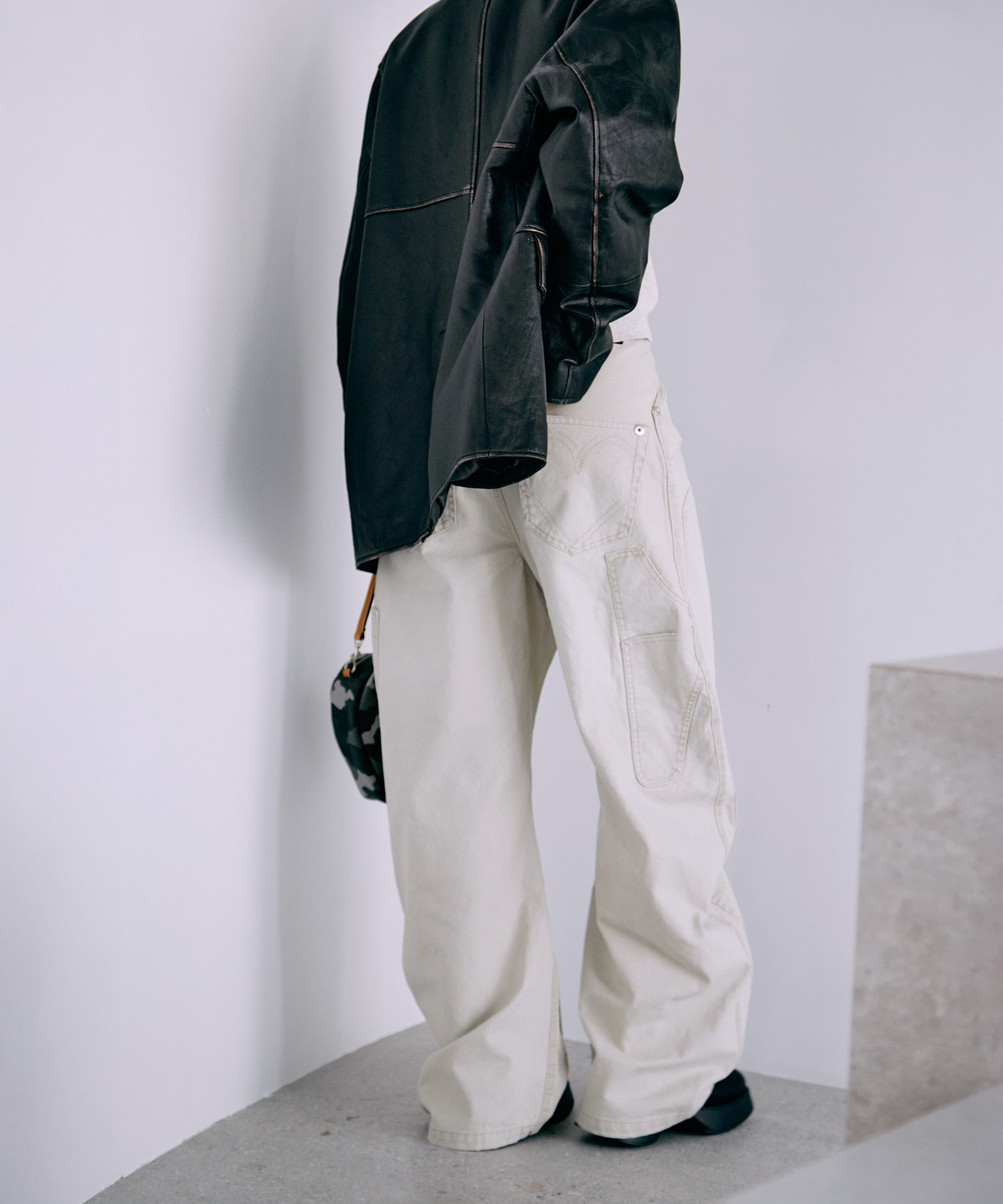 BASICKS×DUCK DOUBLE KNEE CURVED LEG PANTS BASICKS
