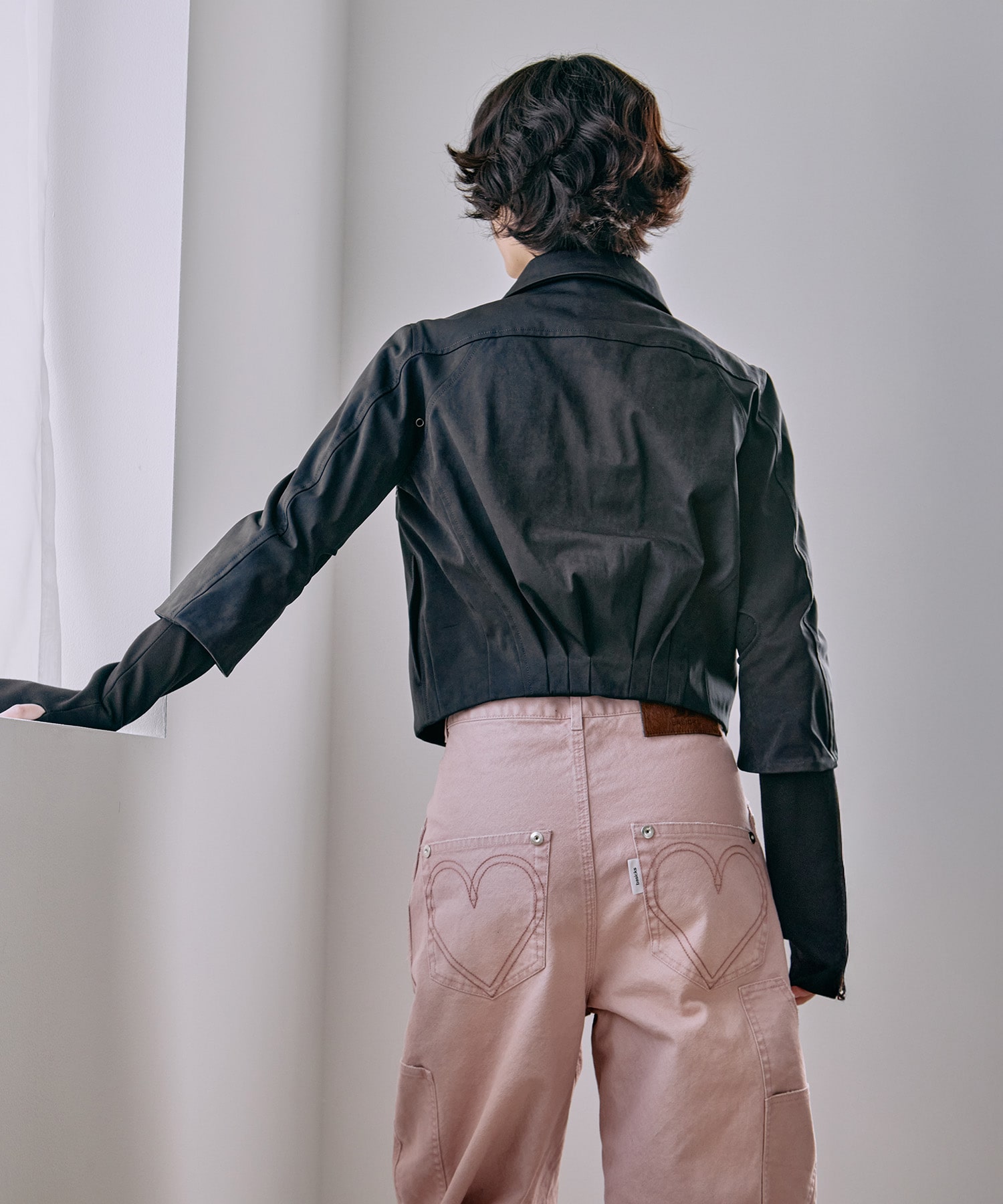 BASICKS×DUCK DOUBLE KNEE CURVED LEG PANTS BASICKS