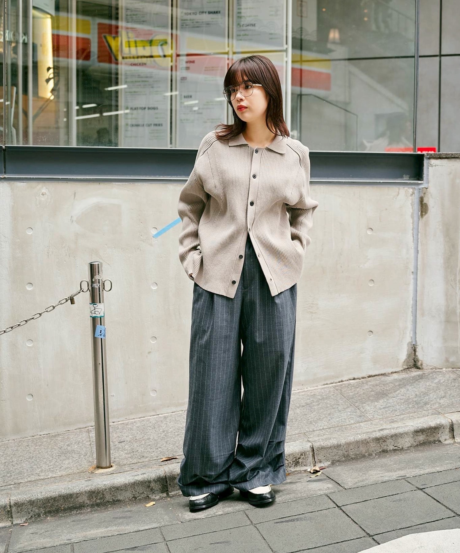 EX.stripe design trousers Knuth Marf