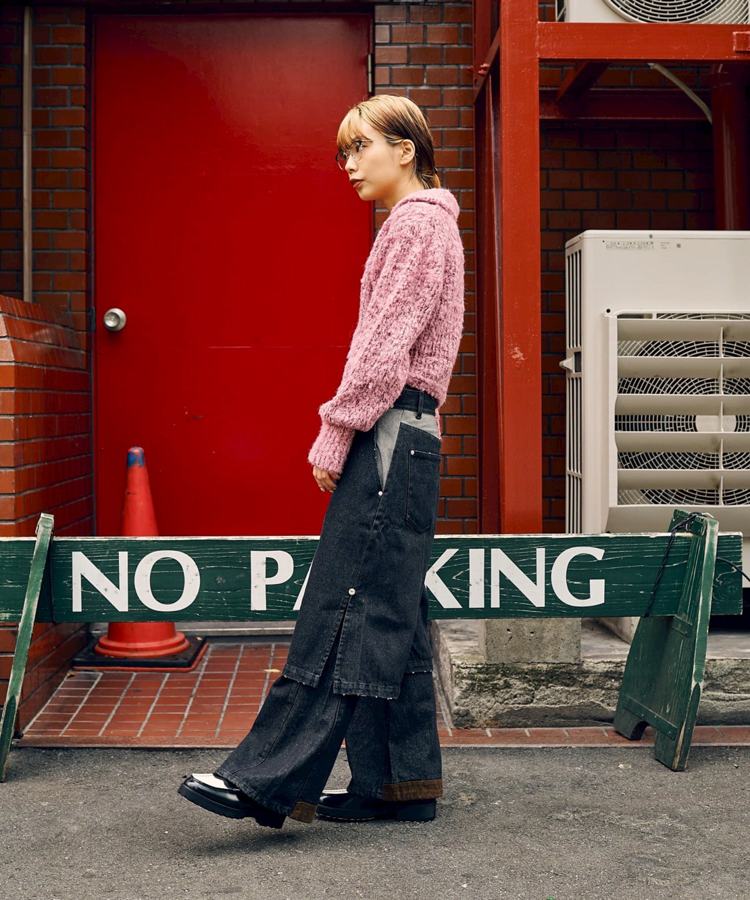 MIX FUR MOLE KNIT SKIPPER CARDIGAN ANTHEM A