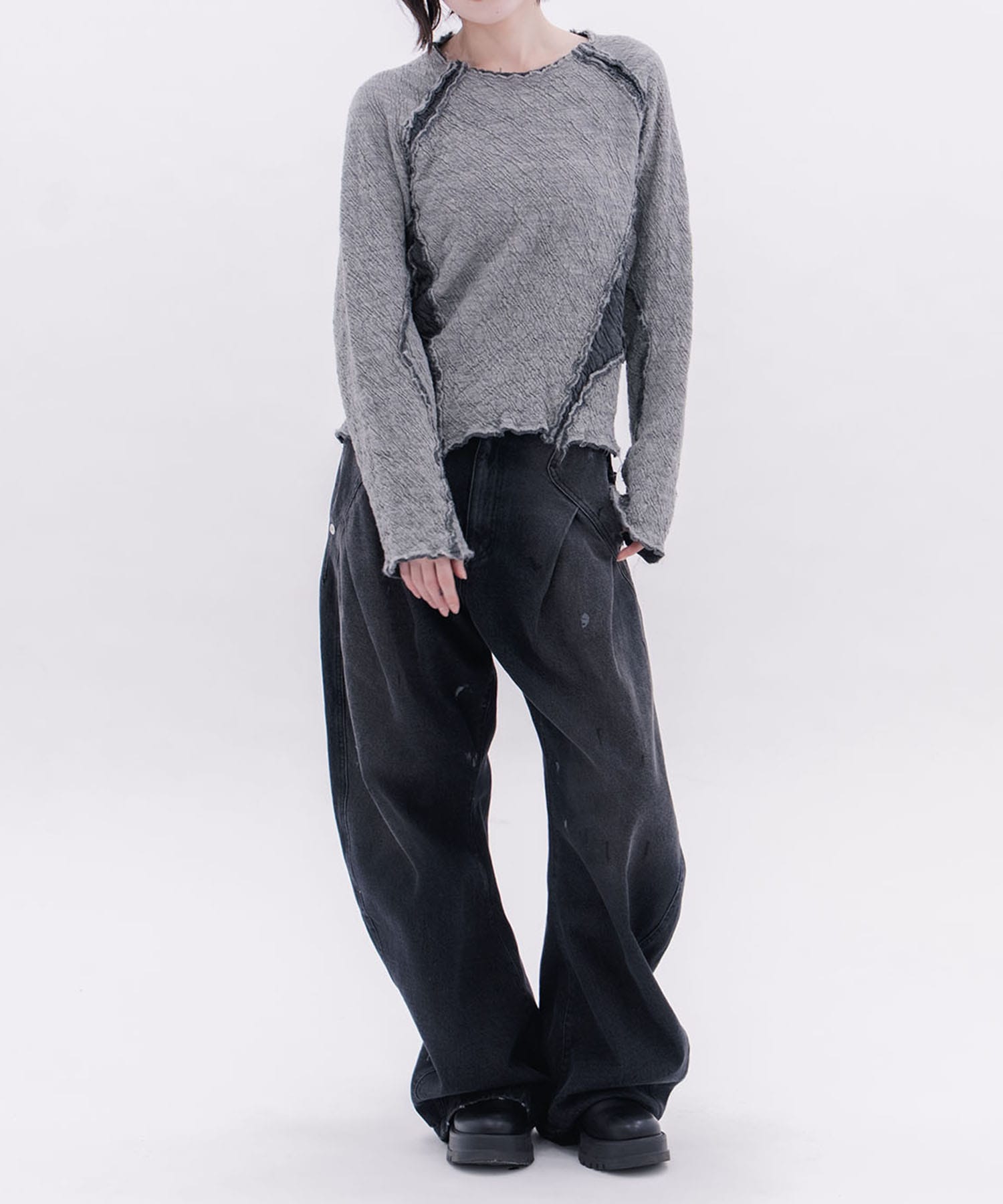 別注PANELED LONG SLEEVE NVRFRGT