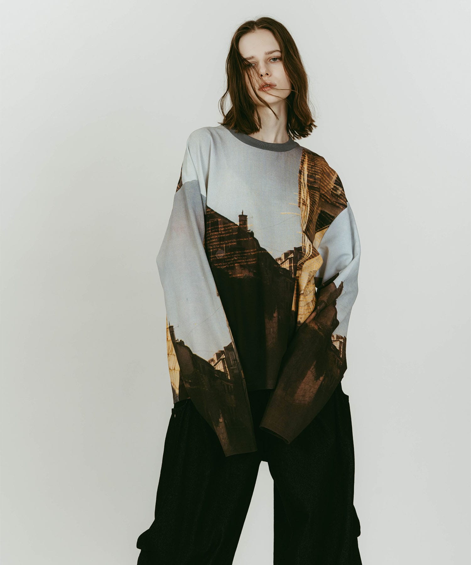 scenery print long sleeve tee Knuth Marf