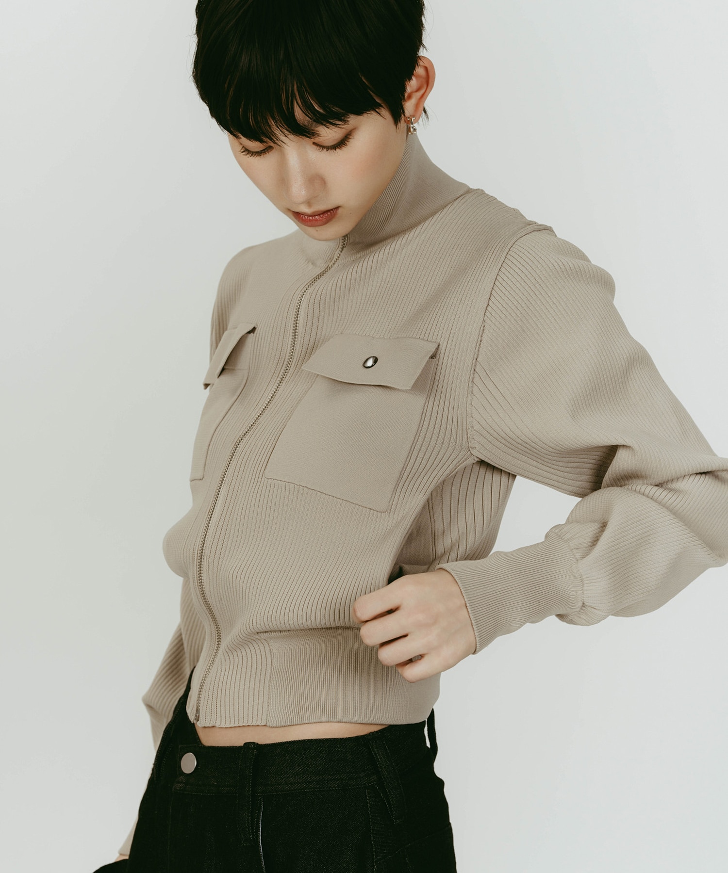 pocket zip up knit Knuth Marf