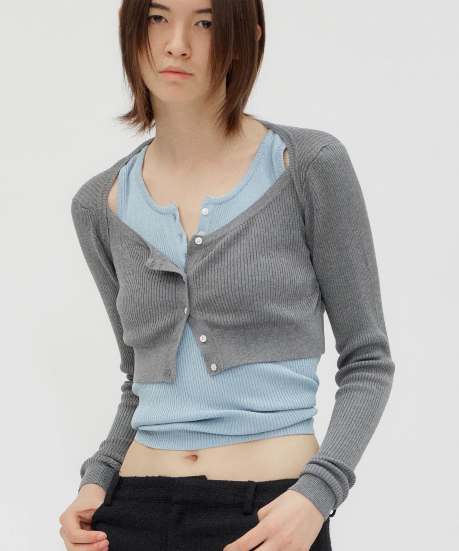 Layered Rib Knit BASICKS