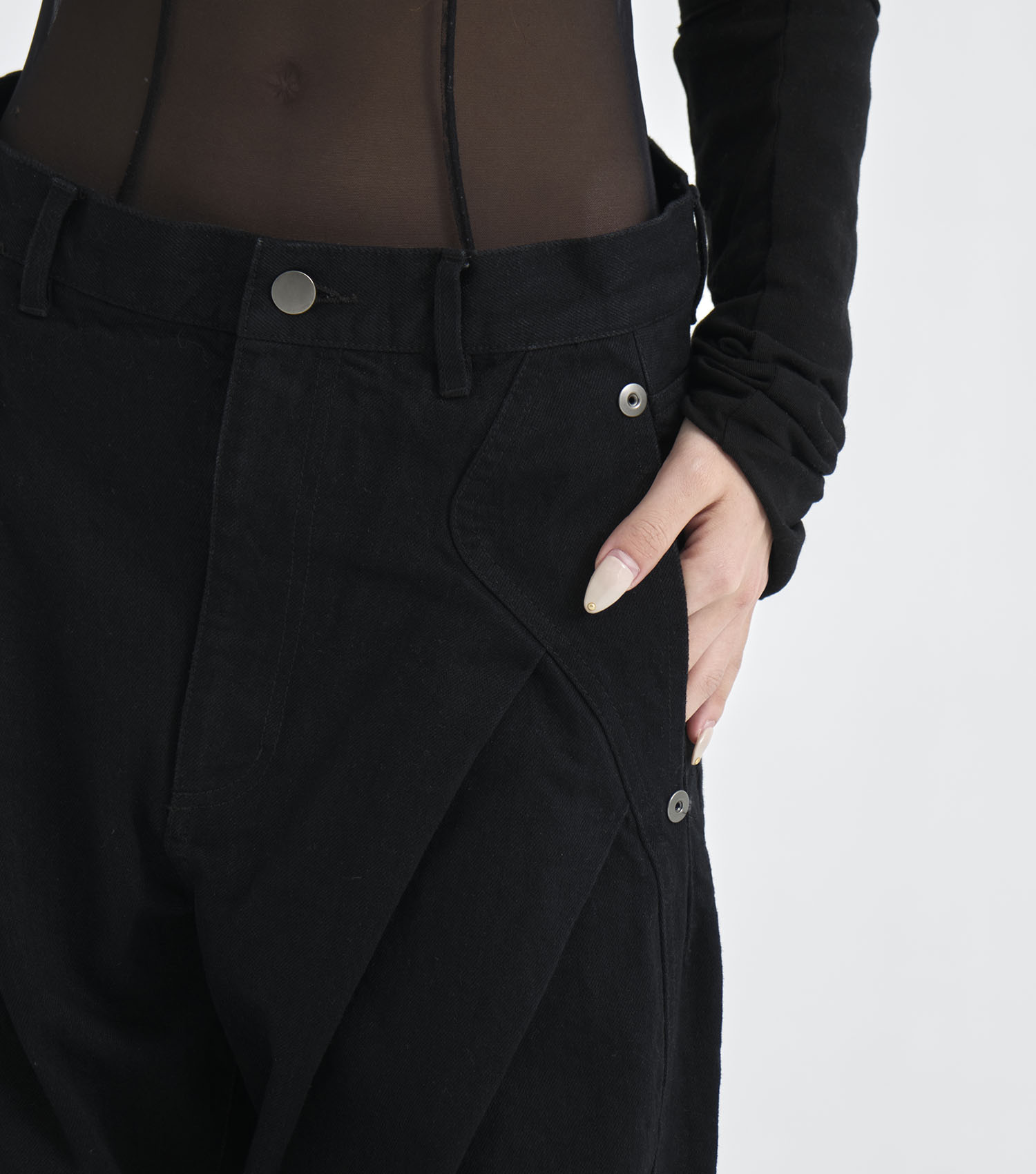 all black curve denim CONZ