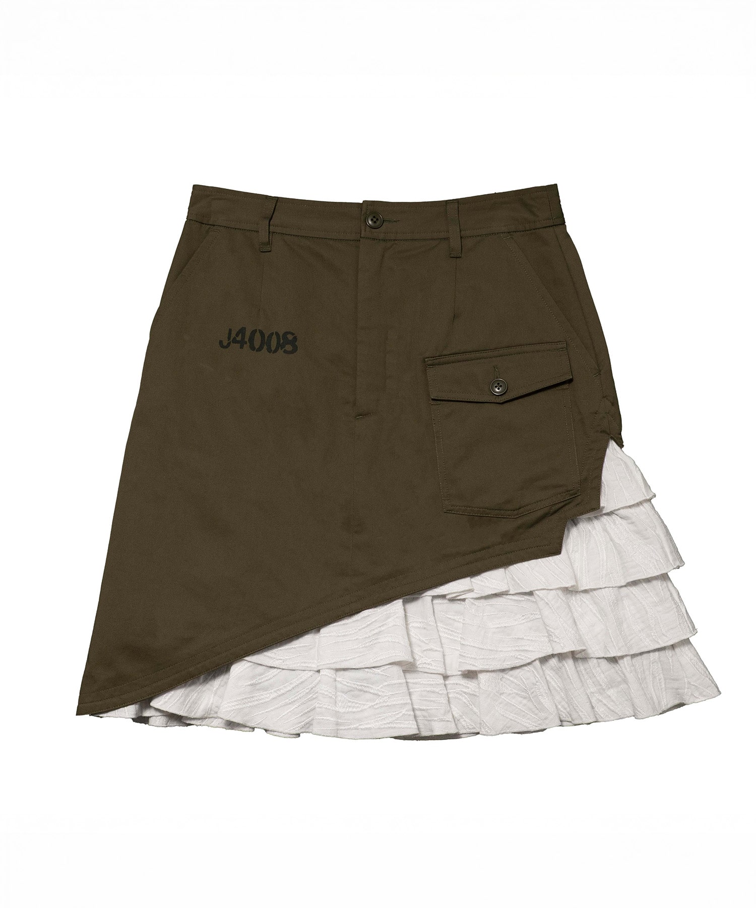 ZEBRA FRILL MILITARY SKIRT KOWGA