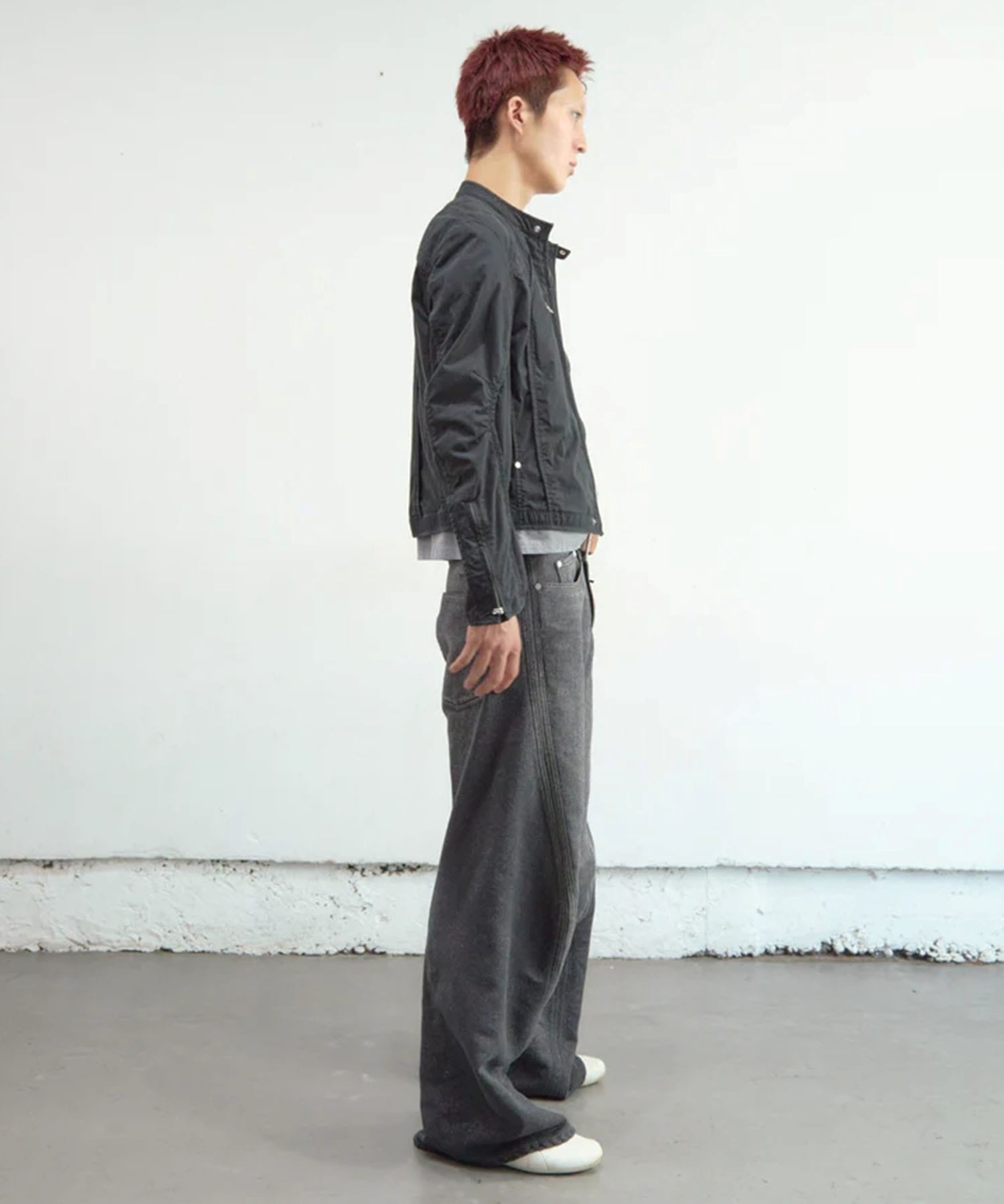 PANELLED MOTOR CYCLE JACKET NVRFRGT