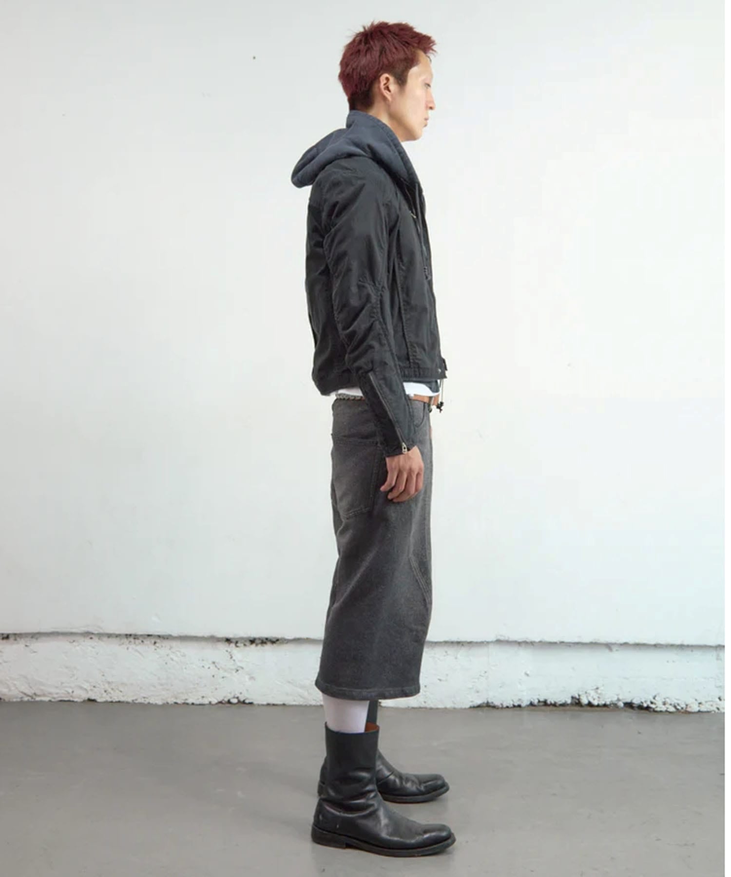 PANELLED MOTOR CYCLE JACKET NVRFRGT