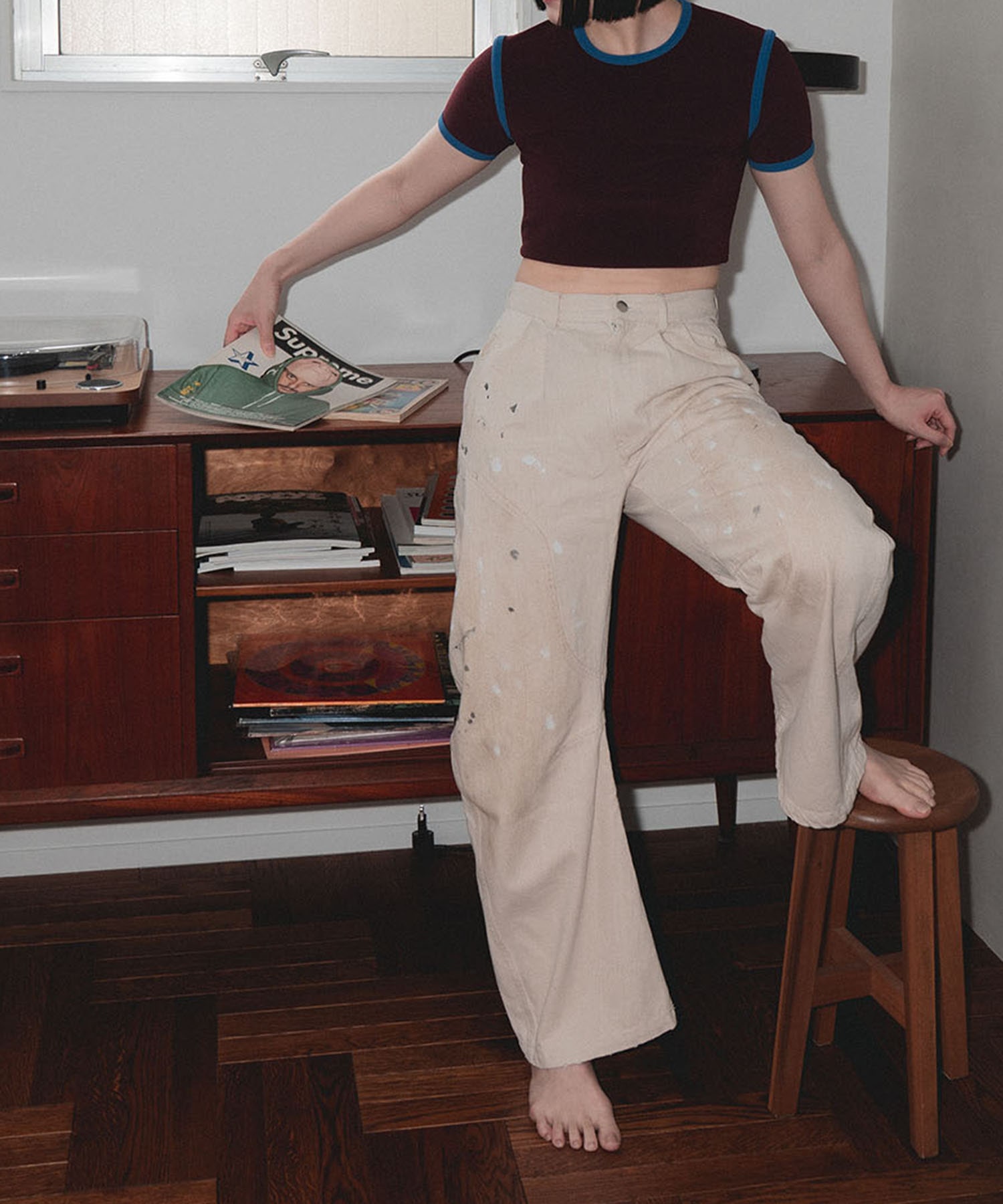 別注 STRETCH PILE RINGER SHORT TEE kotohayokozawa