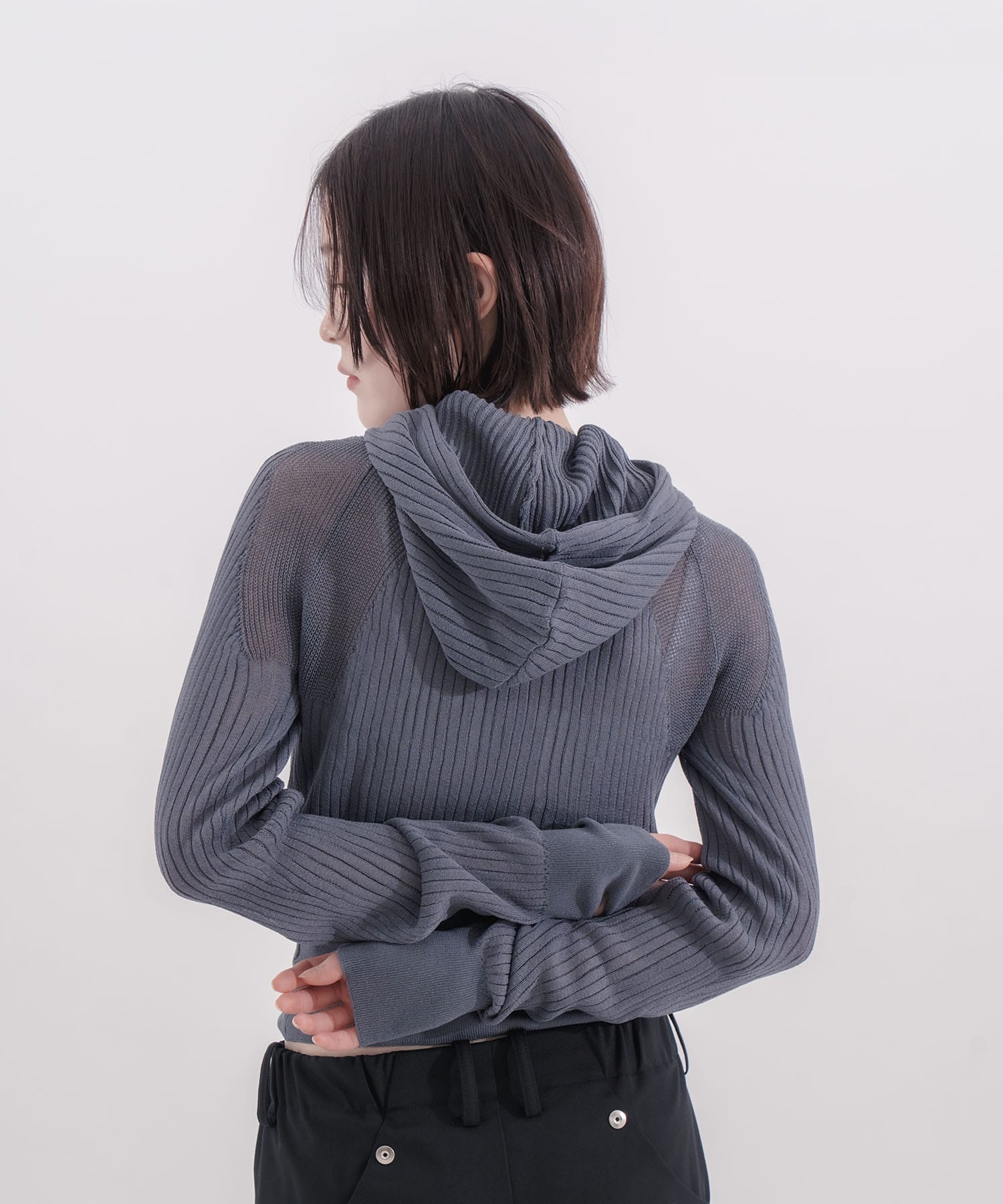 rib slim hoodie CONZ