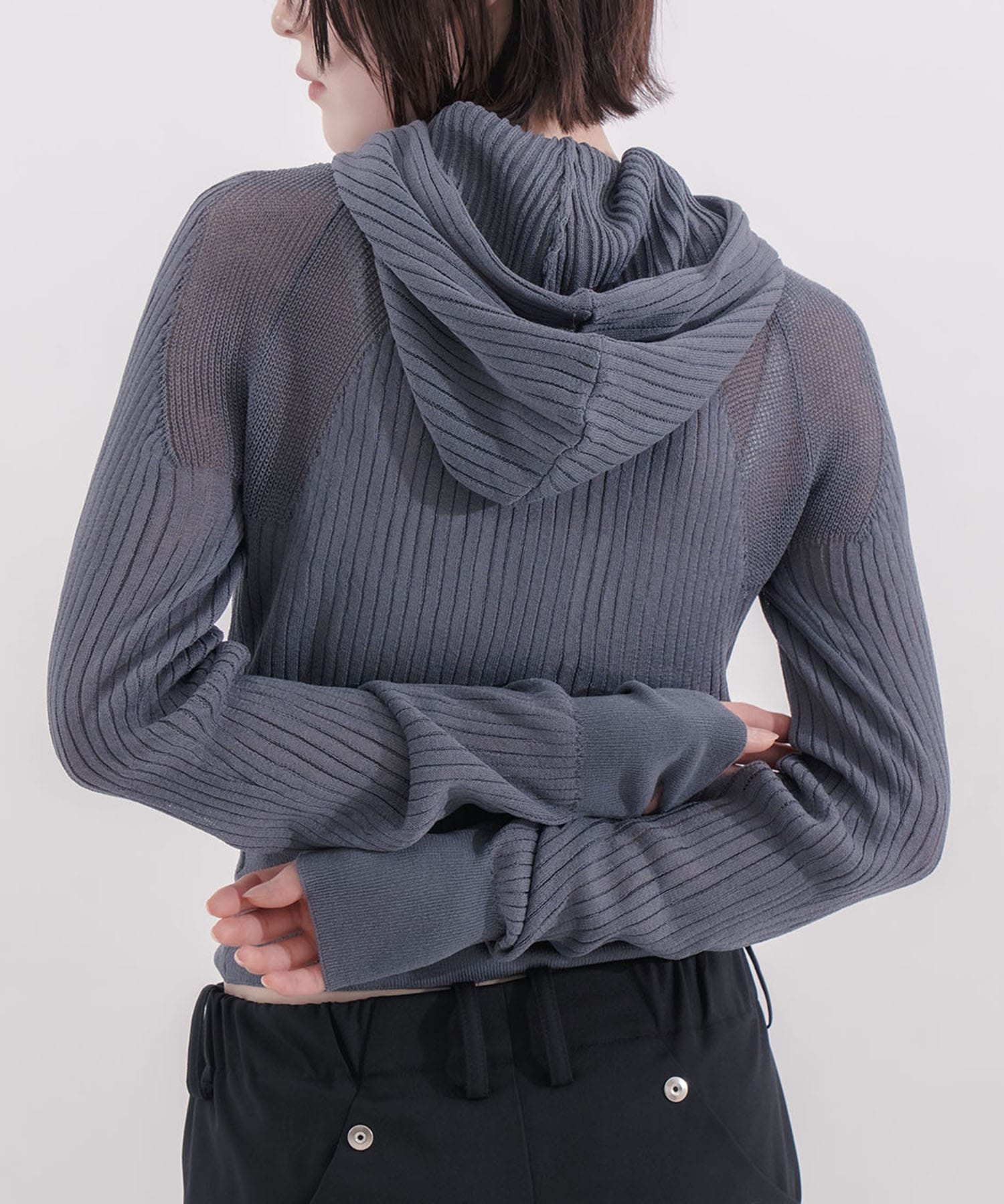 rib slim hoodie CONZ