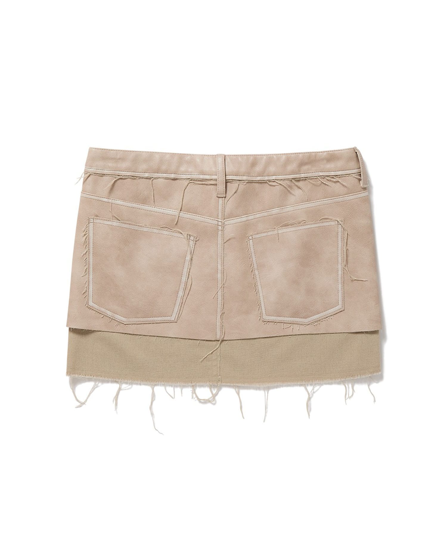 Washed Leather Mini Skirt PERVERZE