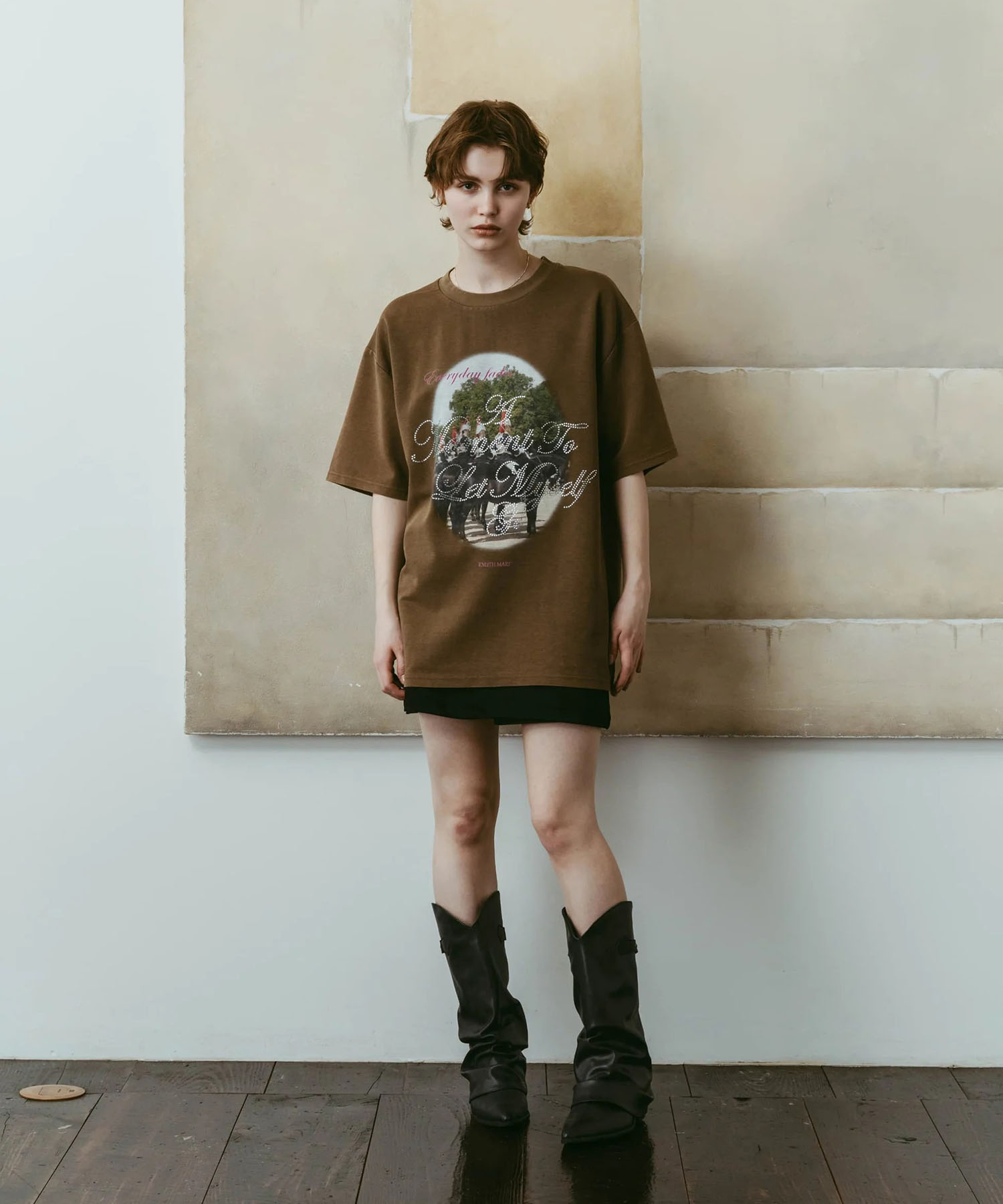 rhinestone graphic tee(unisex) Knuth Marf