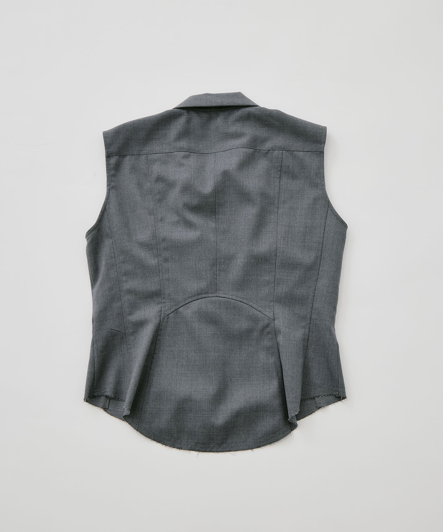 tied sleeve-less shirt CONZ