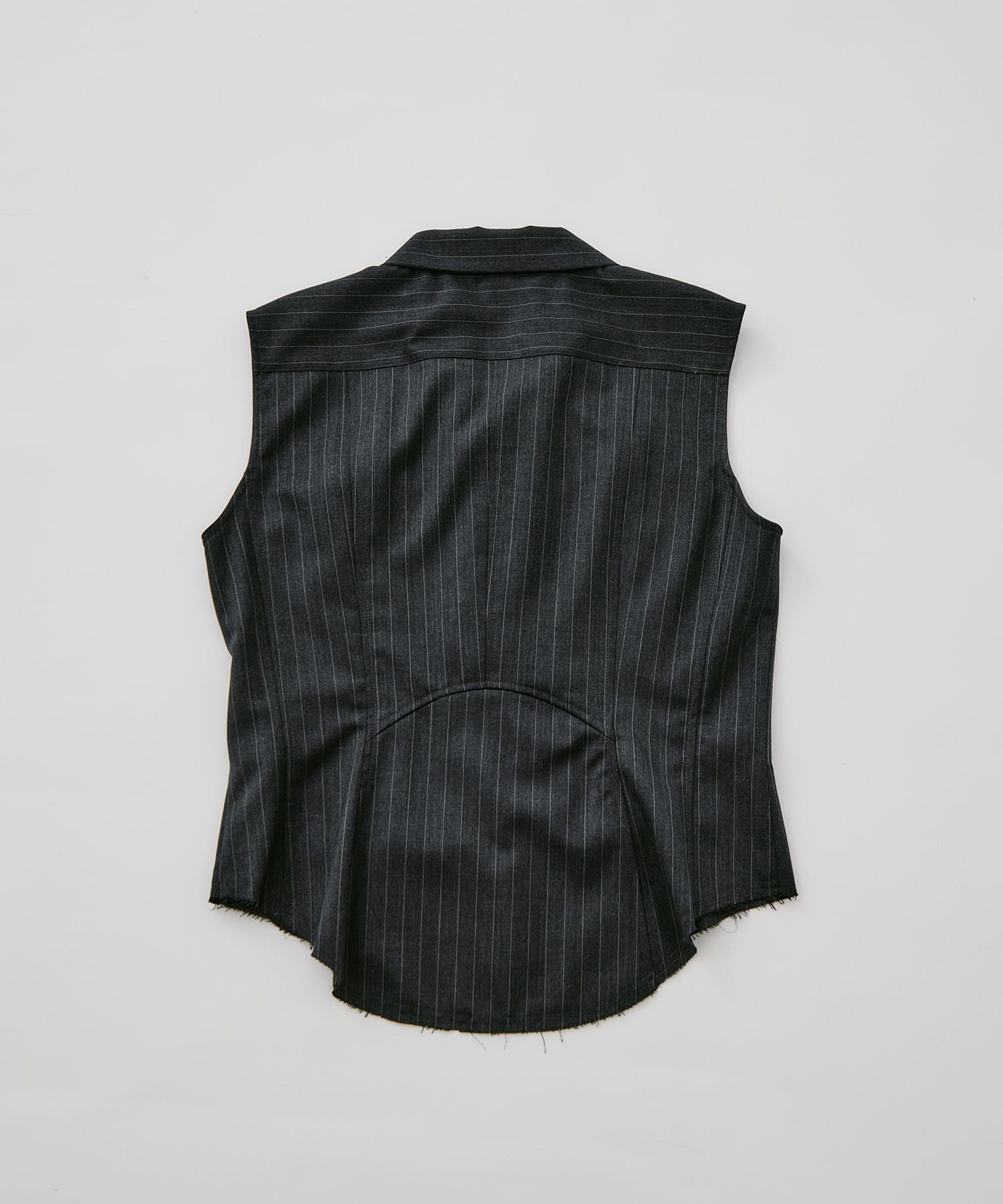 tied sleeve-less shirt CONZ