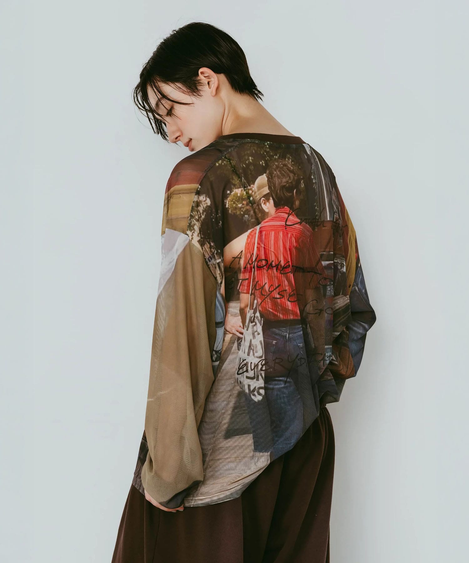 oji sheer long-sleeve tee(unisex) Knuth Marf