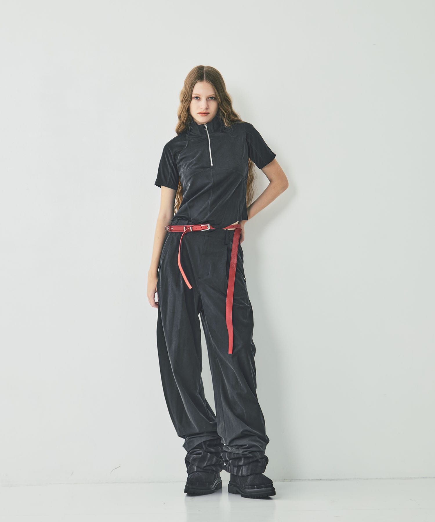 half zip fitted top CONZ