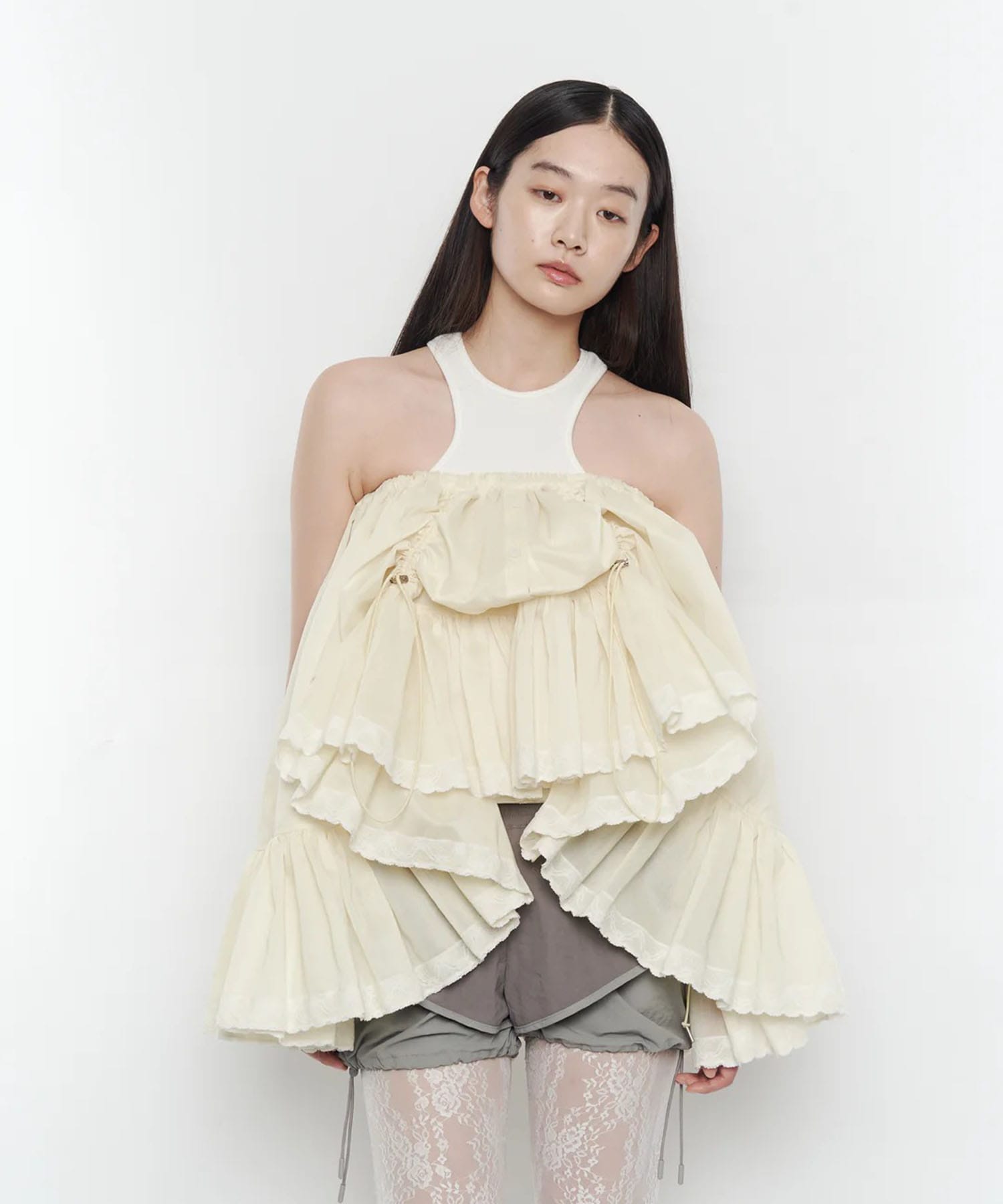 NYLON PUFFY SHORTS POOLDE