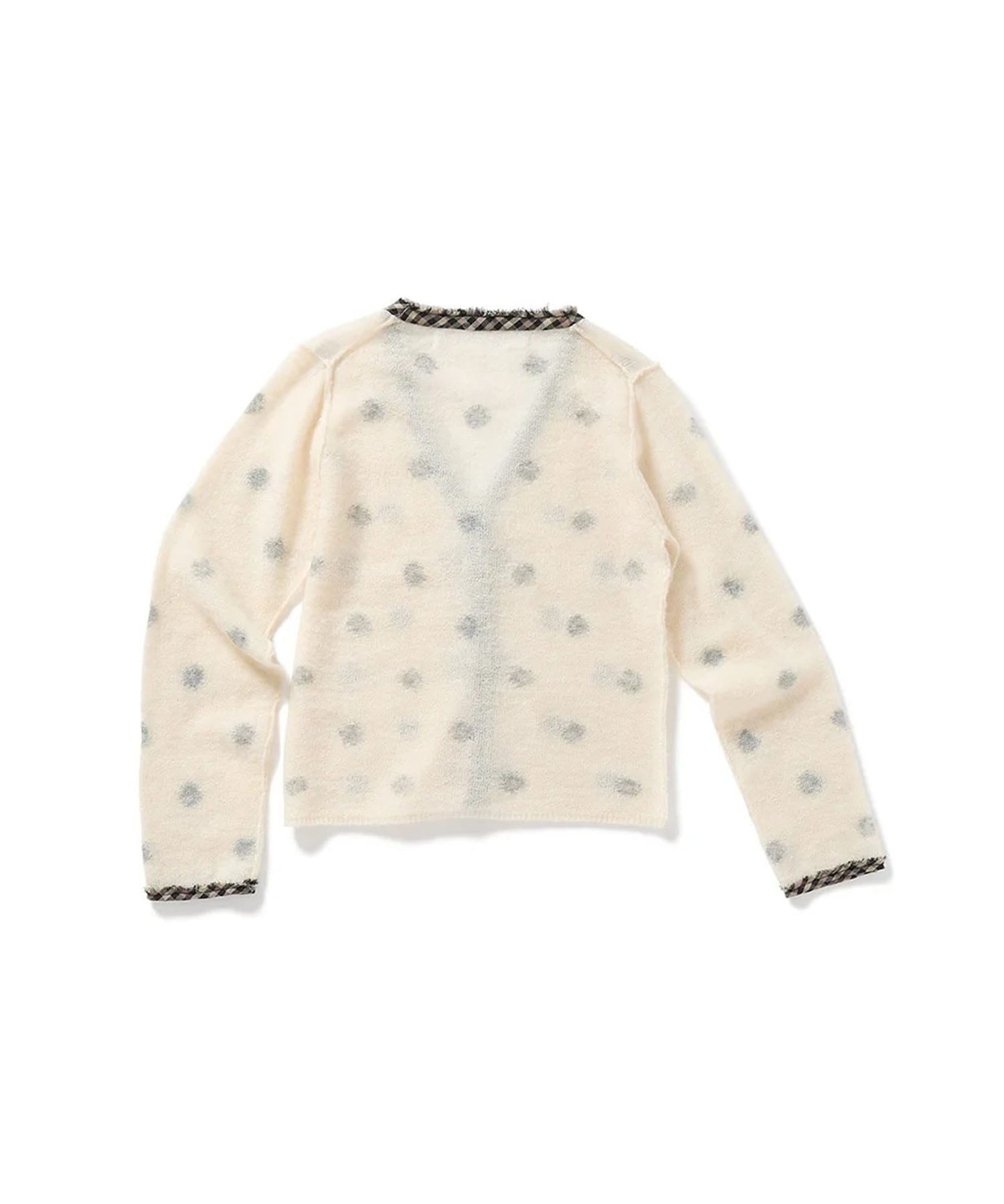 Jacquard Dot Knit Cardigan PERVERZE