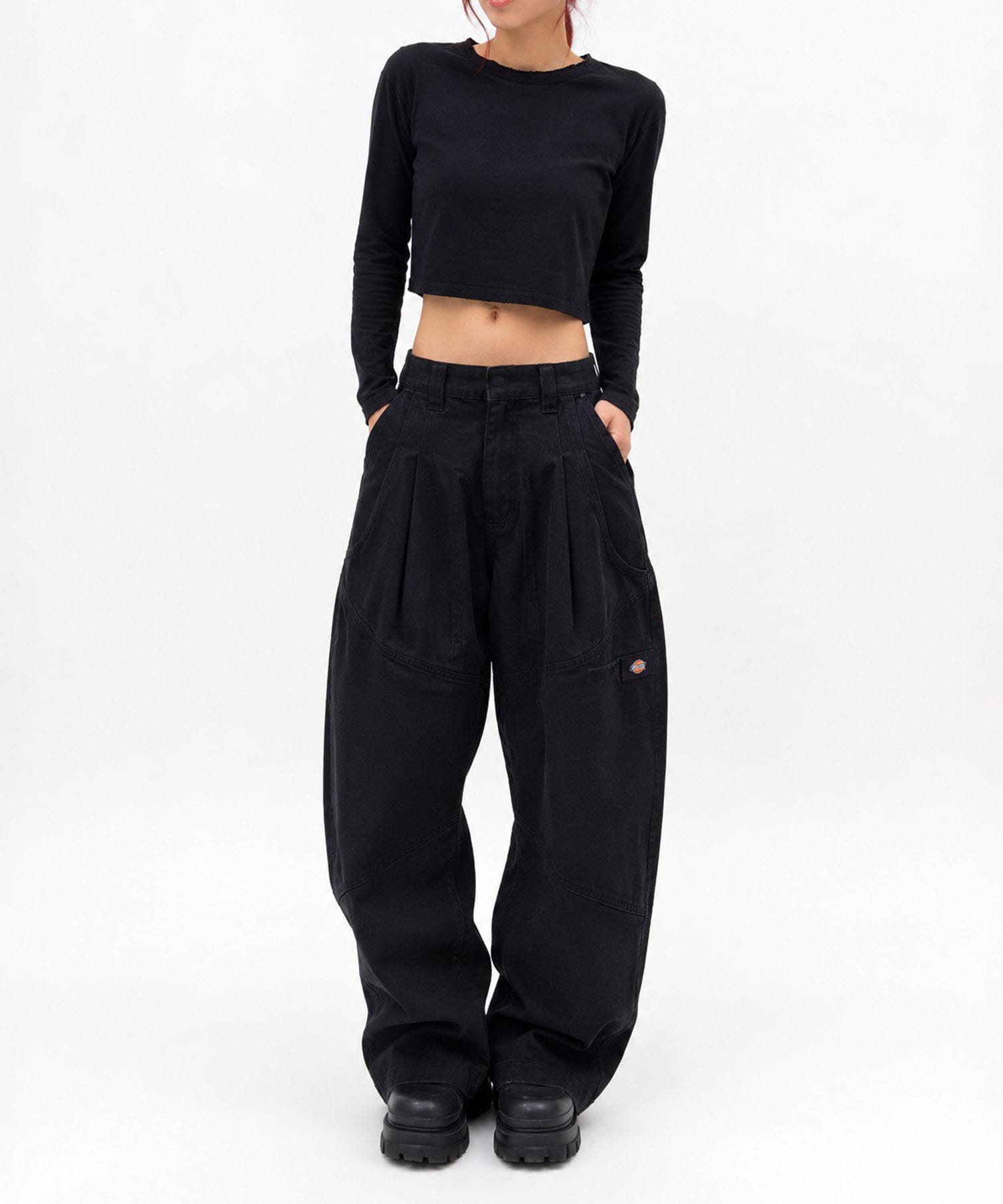 Dickies×NVRFRGT DOUBLE KNEE CURVED LEG UTILITY WORK PANTS NVRFRGT