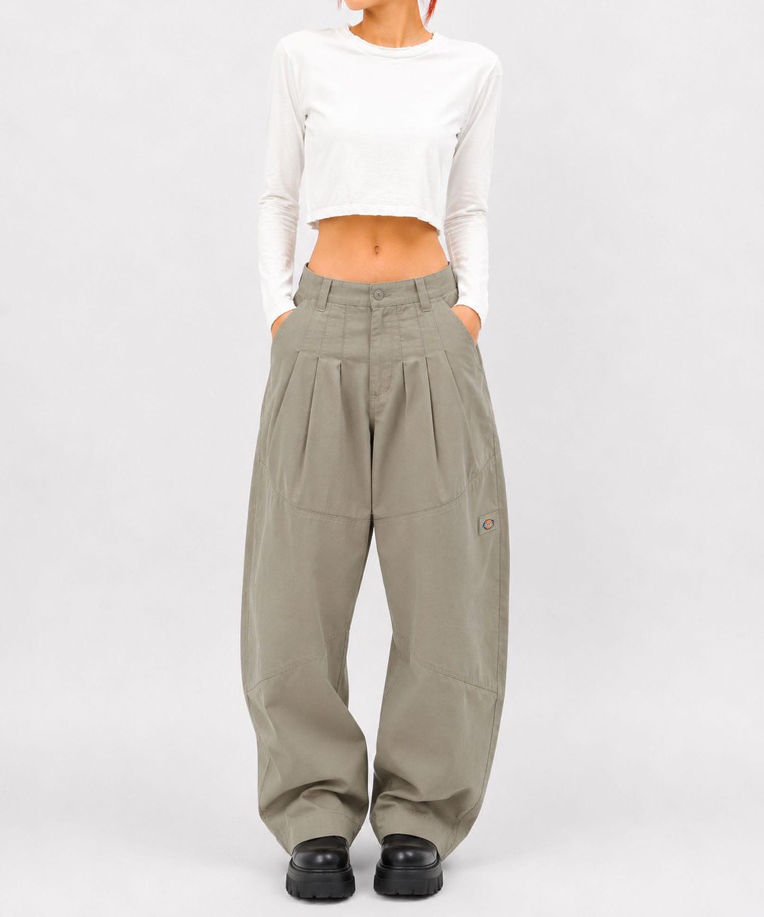 Dickies×NVRFRGT DOUBLE KNEE CURVED LEG UTILITY WORK PANTS NVRFRGT
