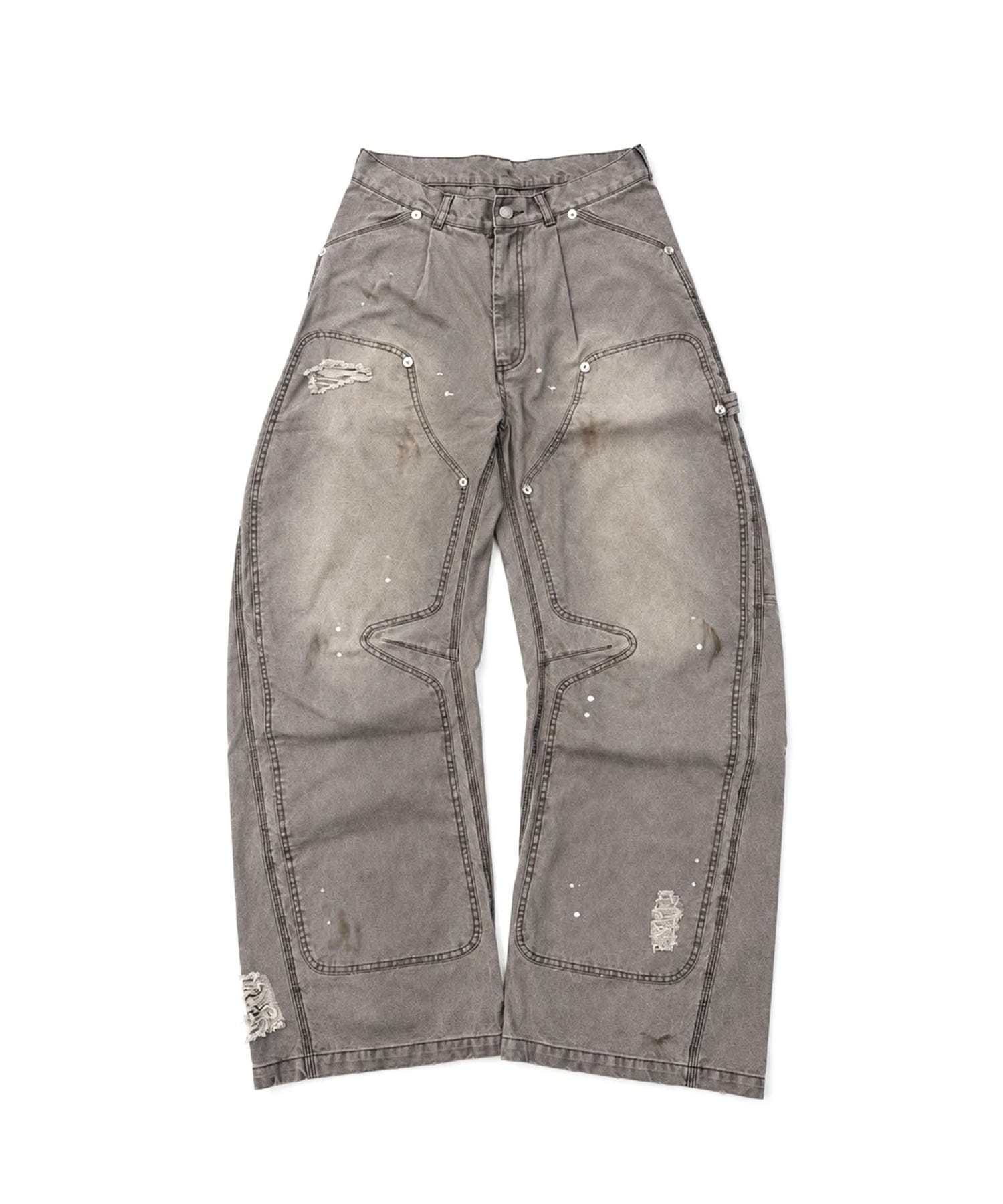 KOWGA×duck double knee curved pants CONZ
