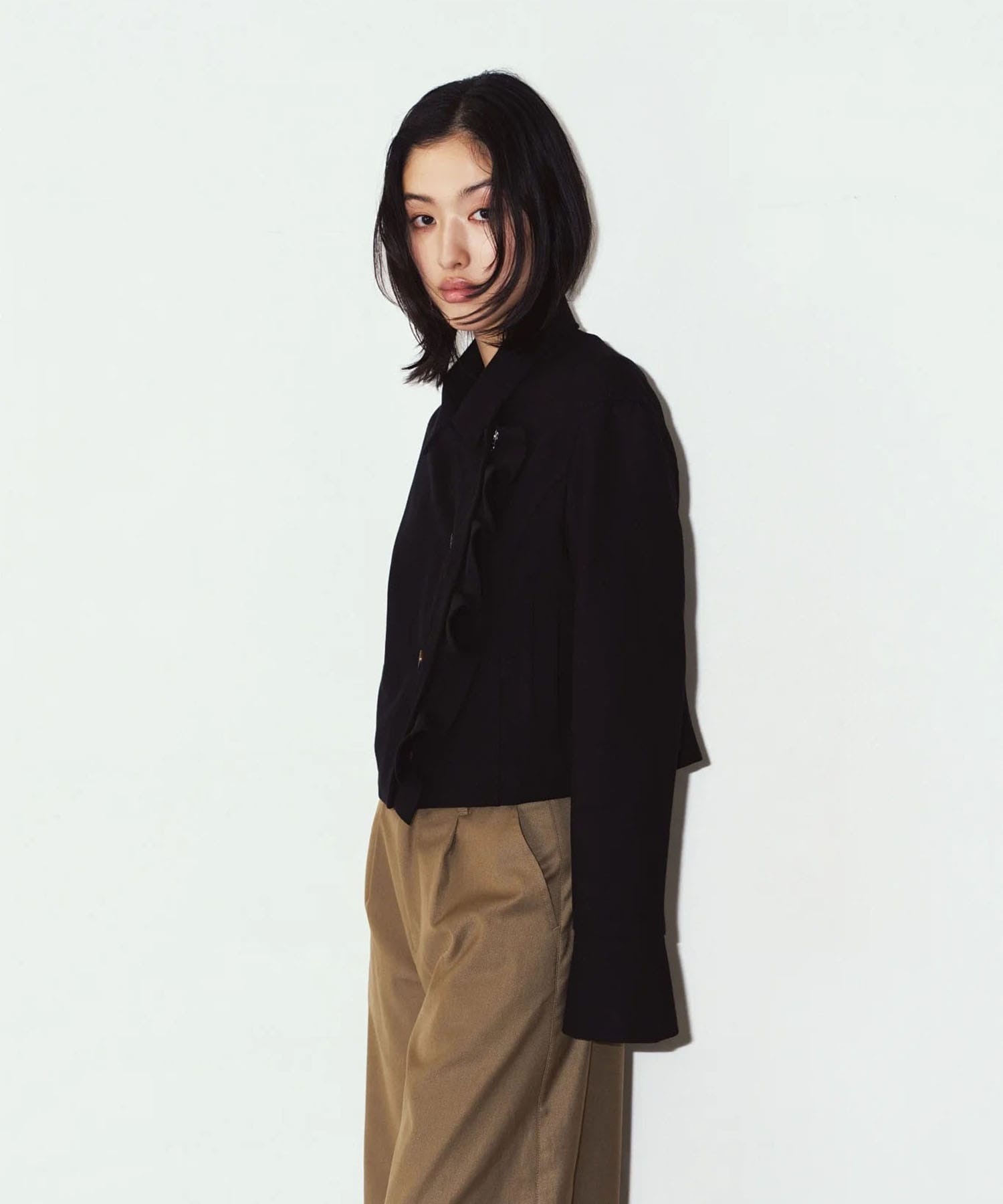 2way cropped frill jacket Knuth Marf