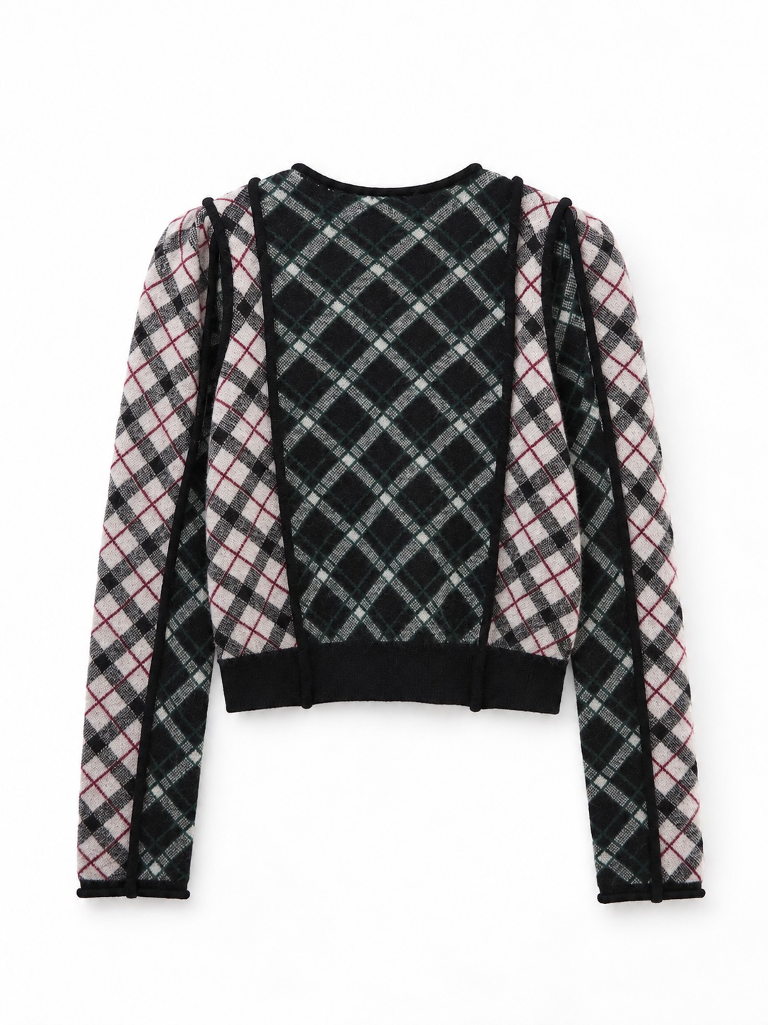 Heritage Check Cardigan OPEN SESAME CLUB