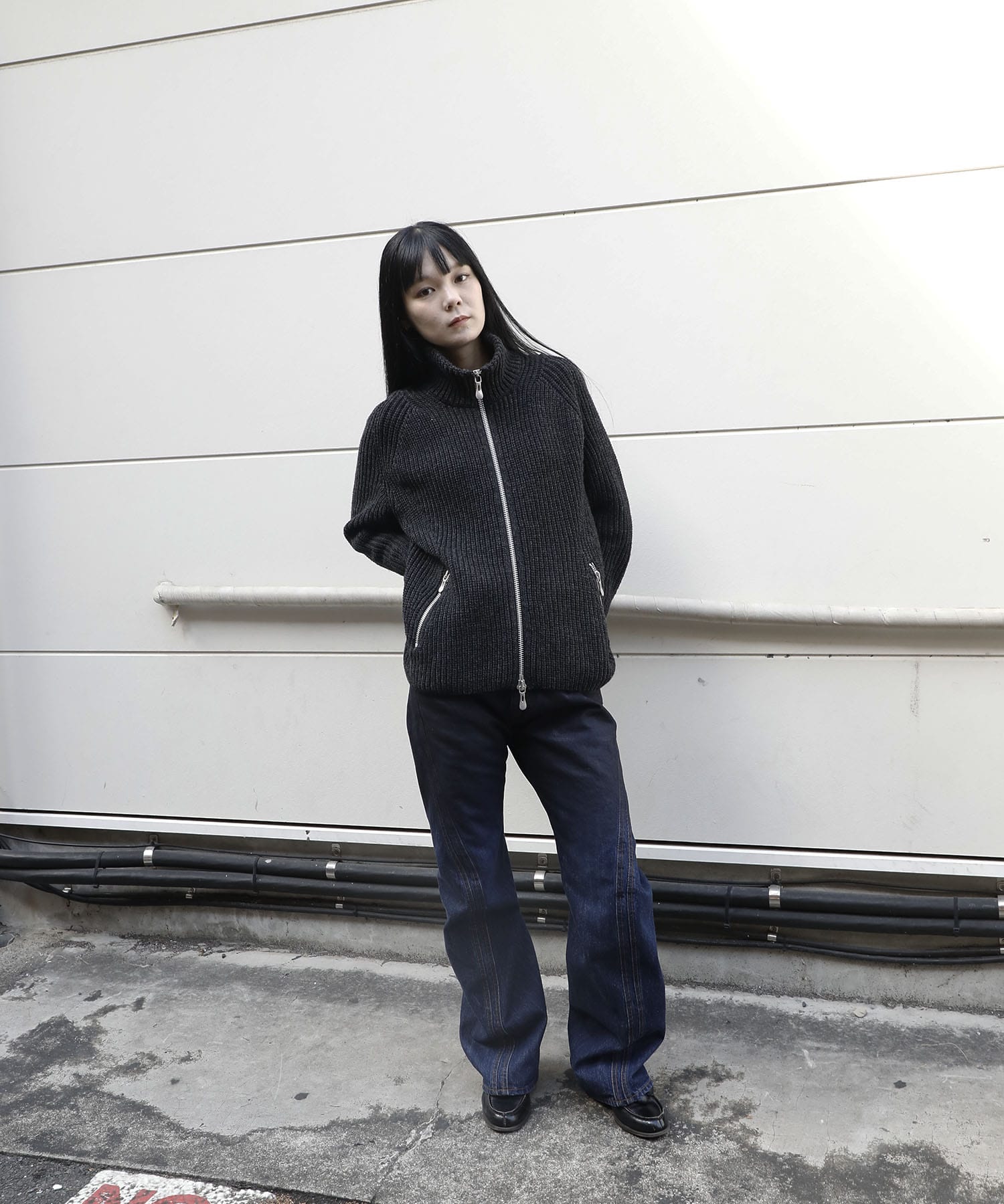 DRIVERS ZIP UP SWEATER NVRFRGT