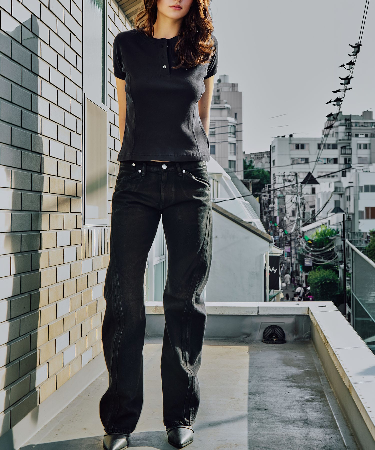 別注 COATING FADE TWIST JEANS NVRFRGT
