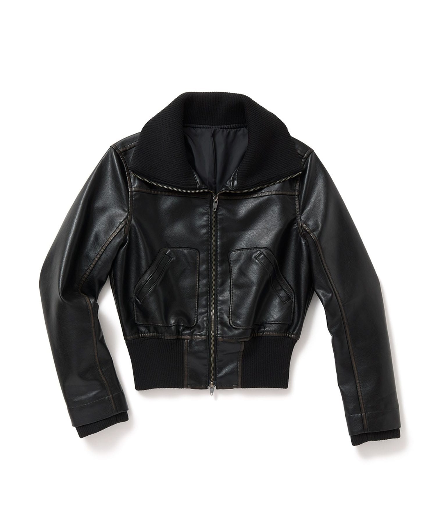Faded Leather Blouson PERVERZE