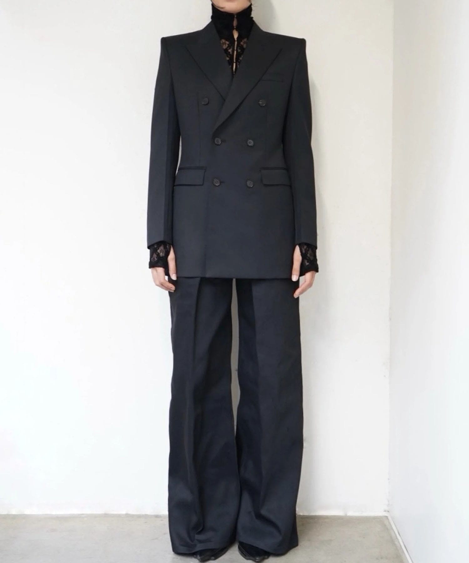 WOOL GABARDINE DOUBLE BREASTED JACKET JOHN LAWRENCE SULLIVAN