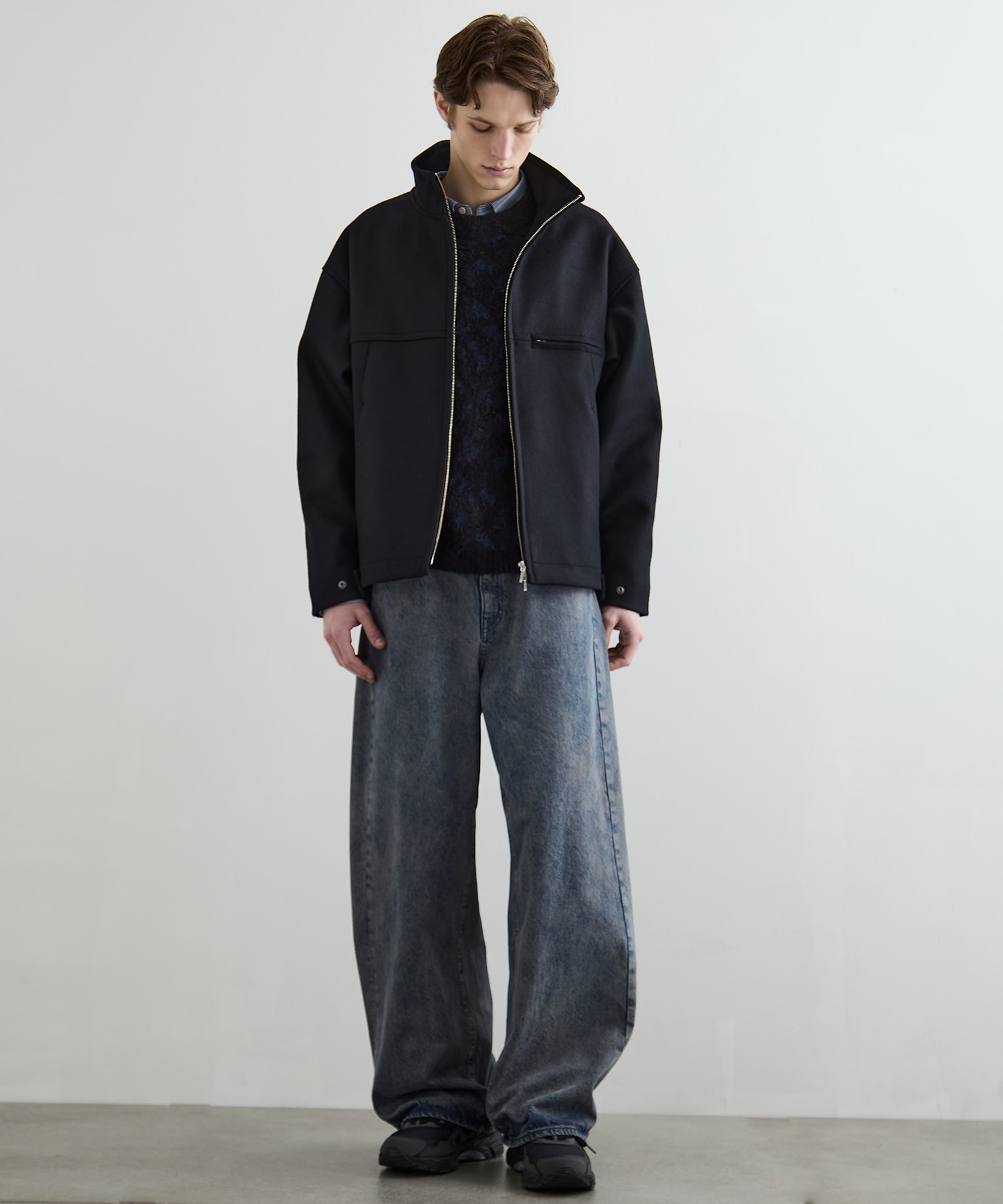 S140 STAND COLLAR ZIP BLOUSON CONZ