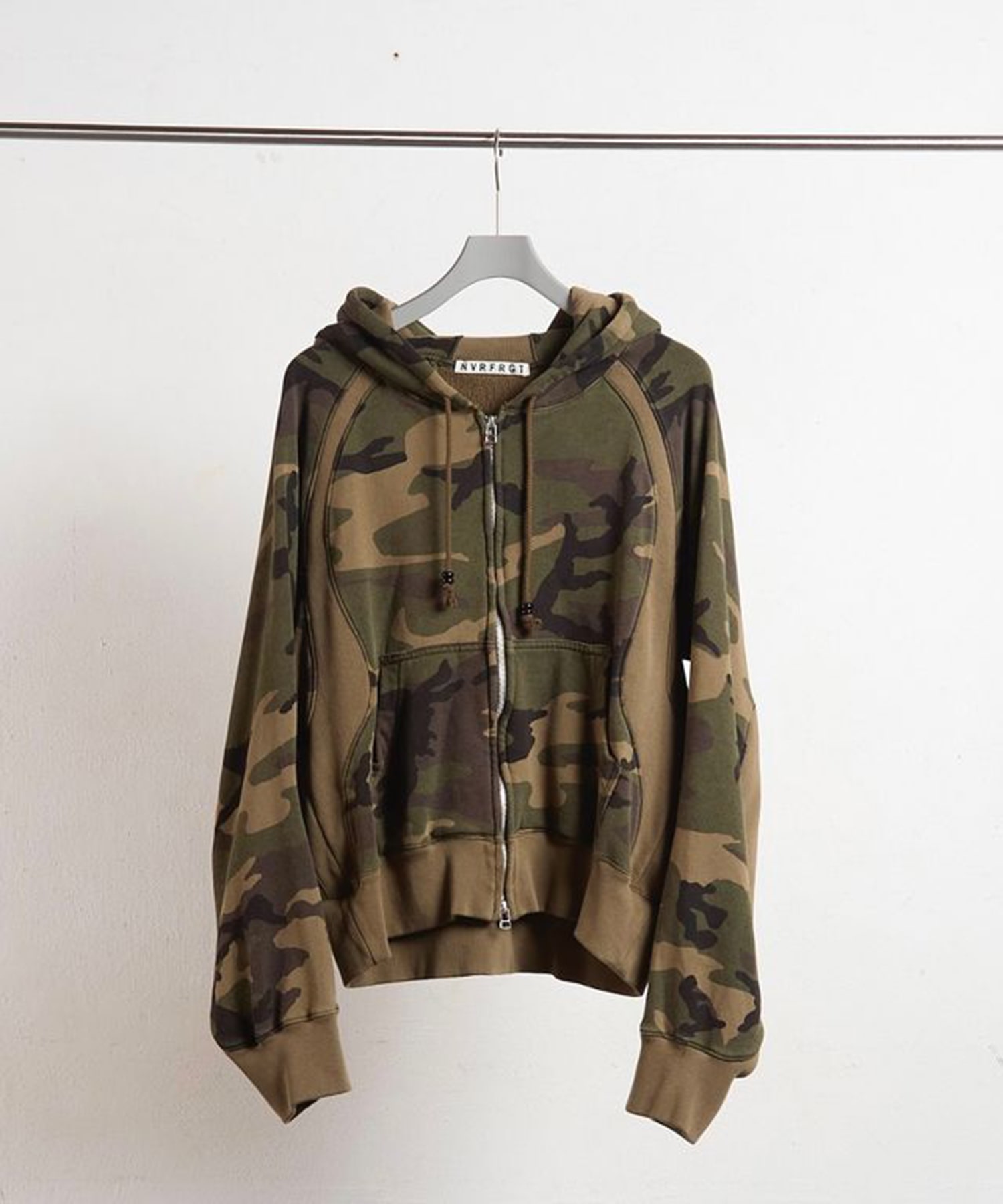 PANELLED ZIP UP HOODIE NVRFRGT