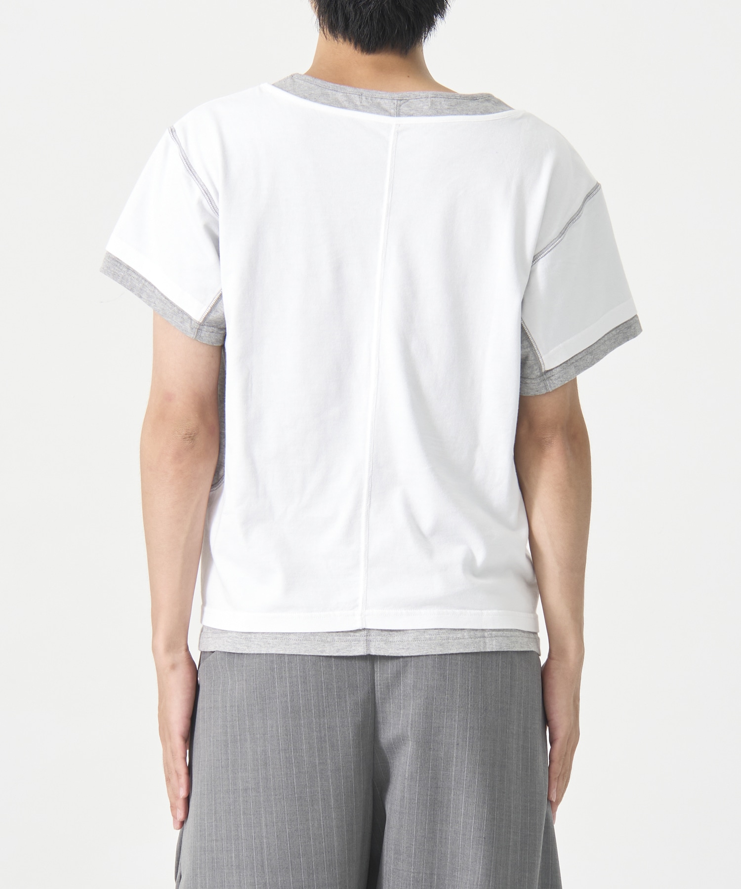 別注 LAYERD SHORT SLEEVE T-SHIRT NVRFRGT