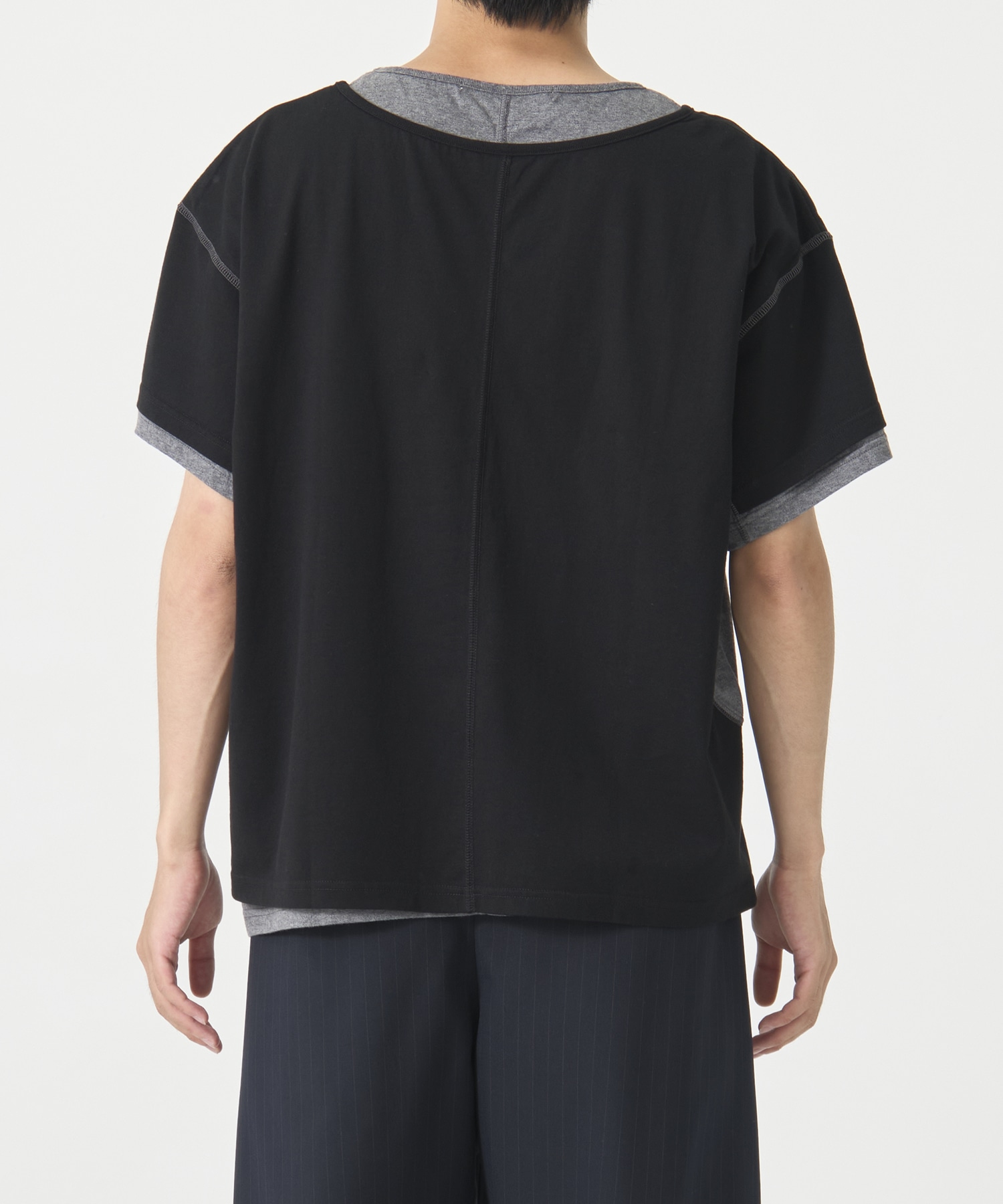 別注 LAYERD SHORT SLEEVE T-SHIRT NVRFRGT