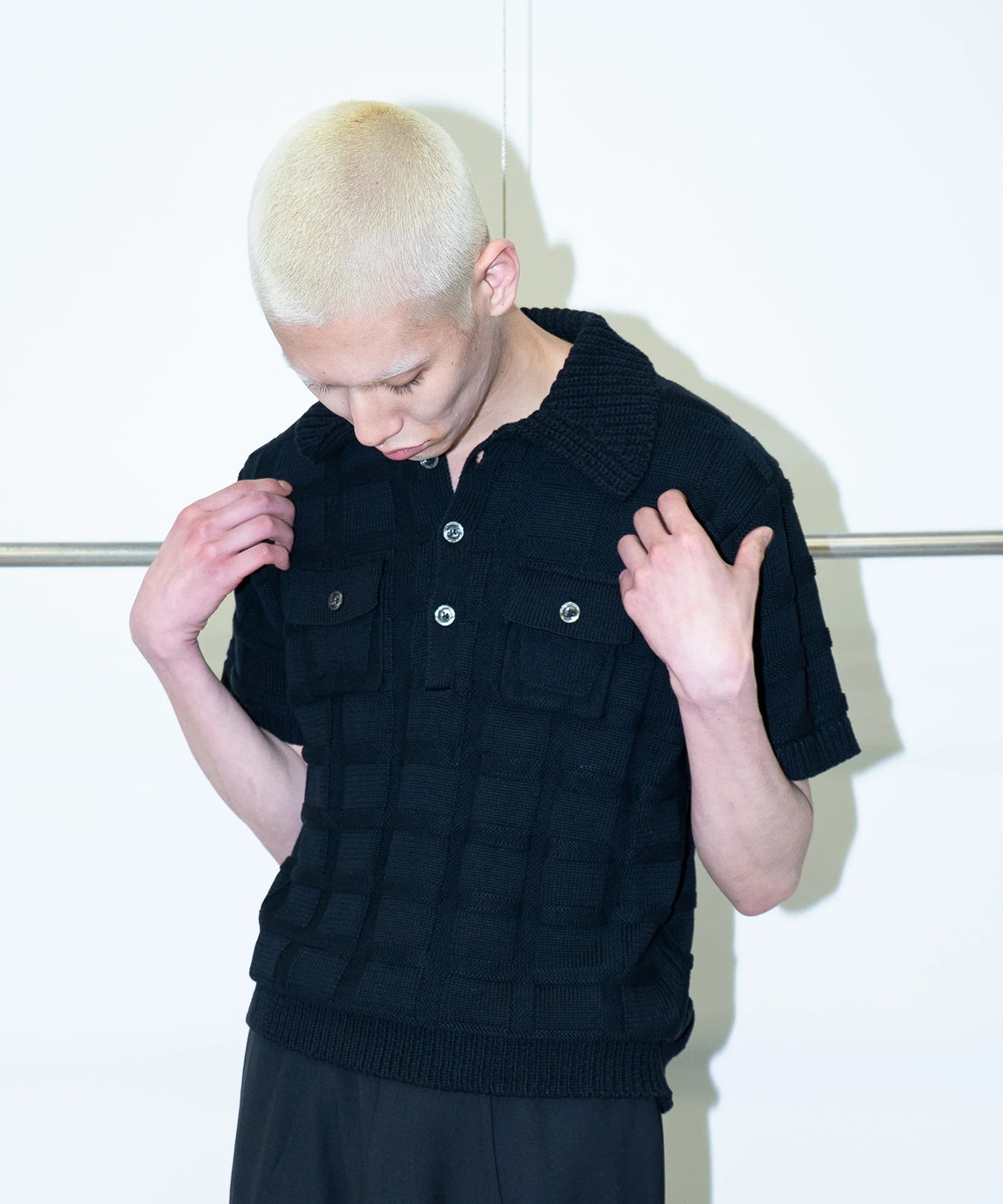 KNIT POLO SHIRT GOAT ESSENCE