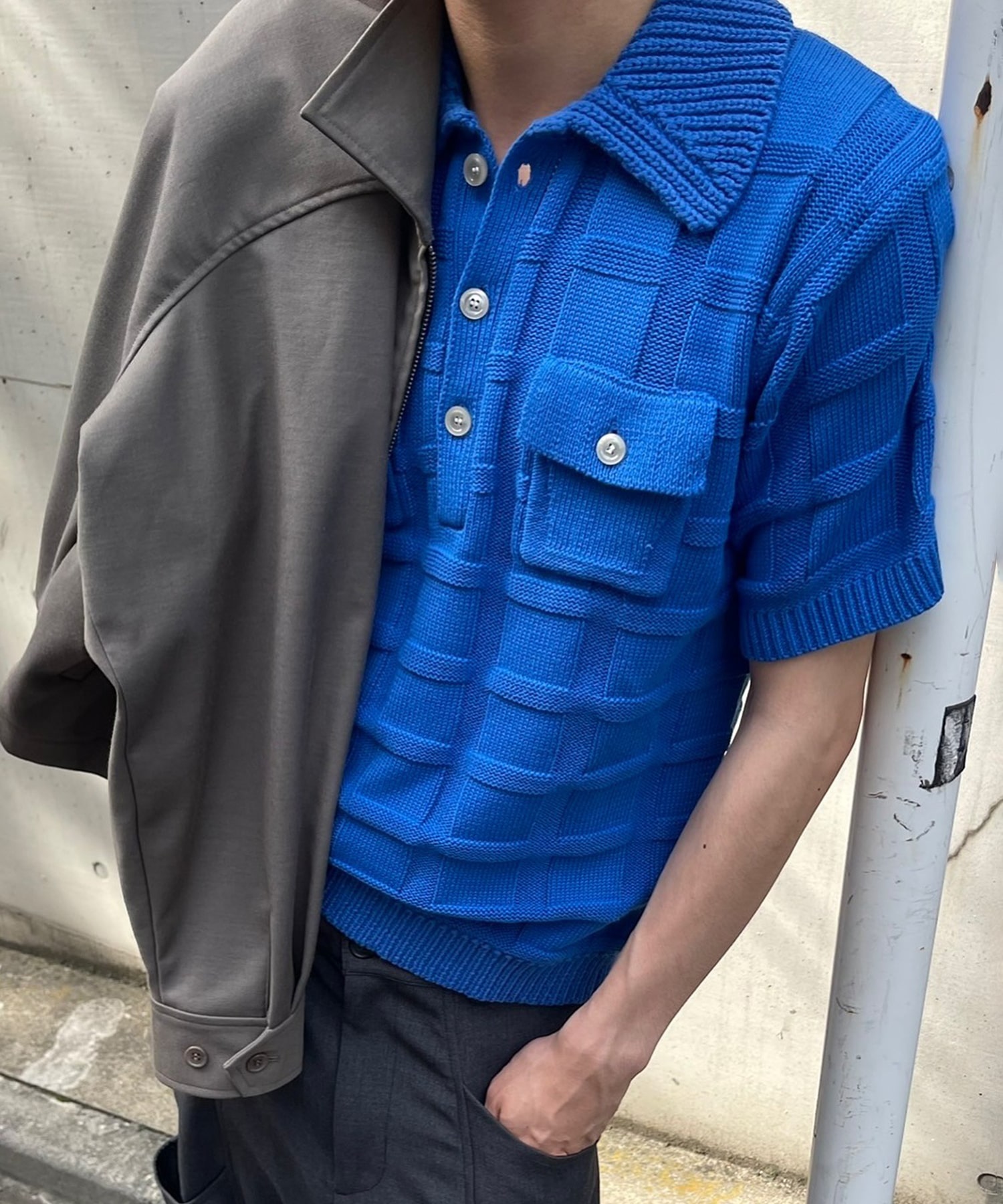 KNIT POLO SHIRT GOAT ESSENCE