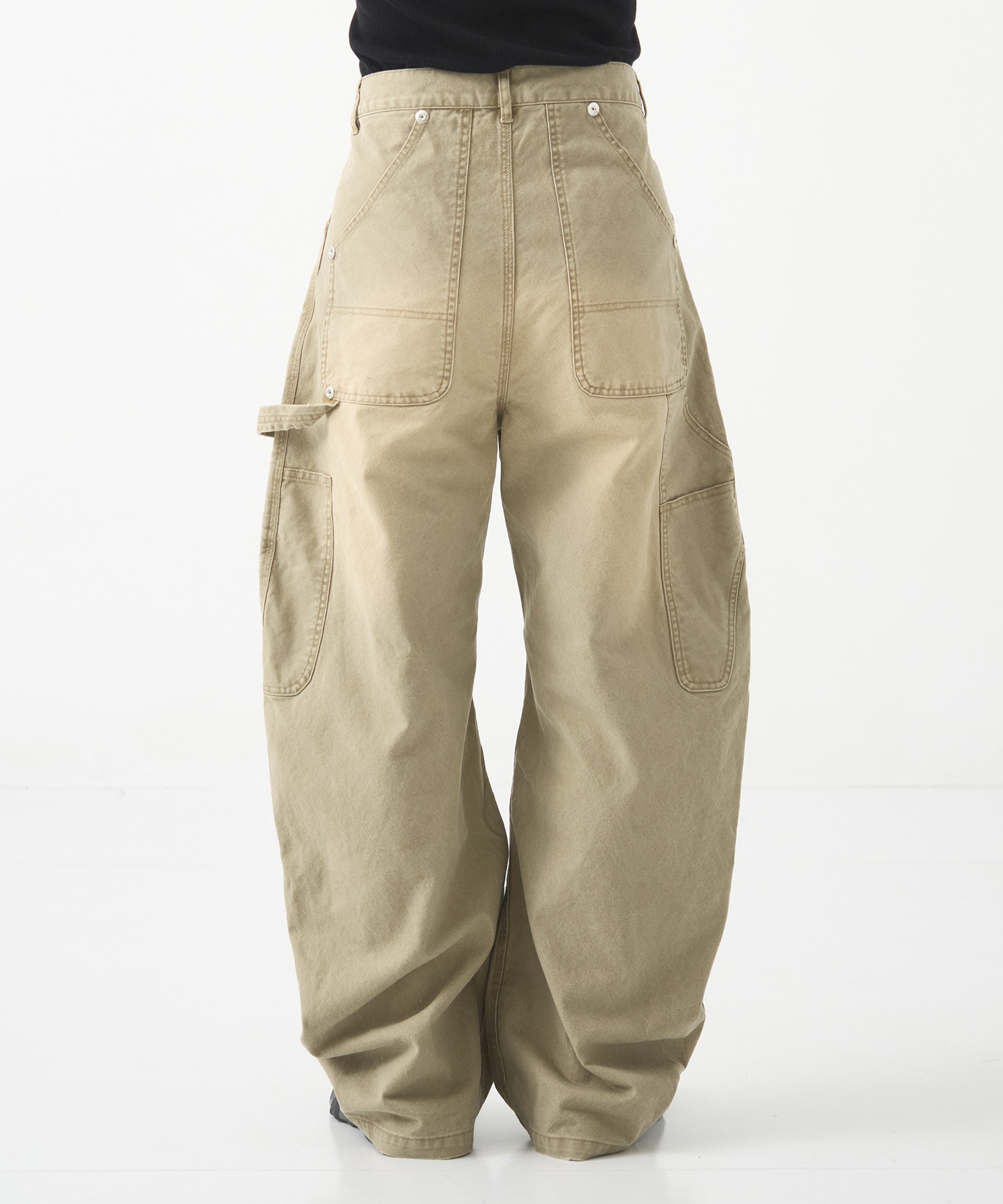 DUCK DOUBLE KNEE CURVED LEG PANTS CONZ