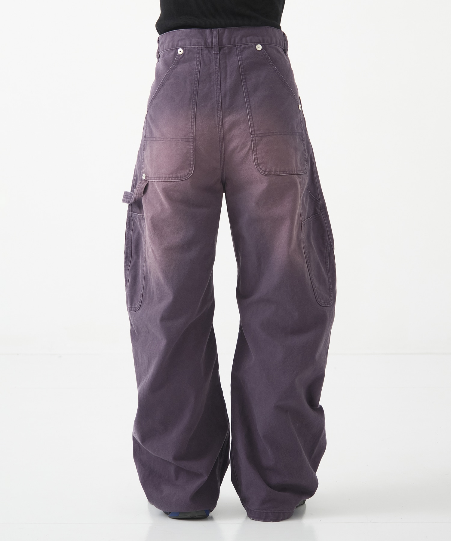 DUCK DOUBLE KNEE CURVED LEG PANTS CONZ